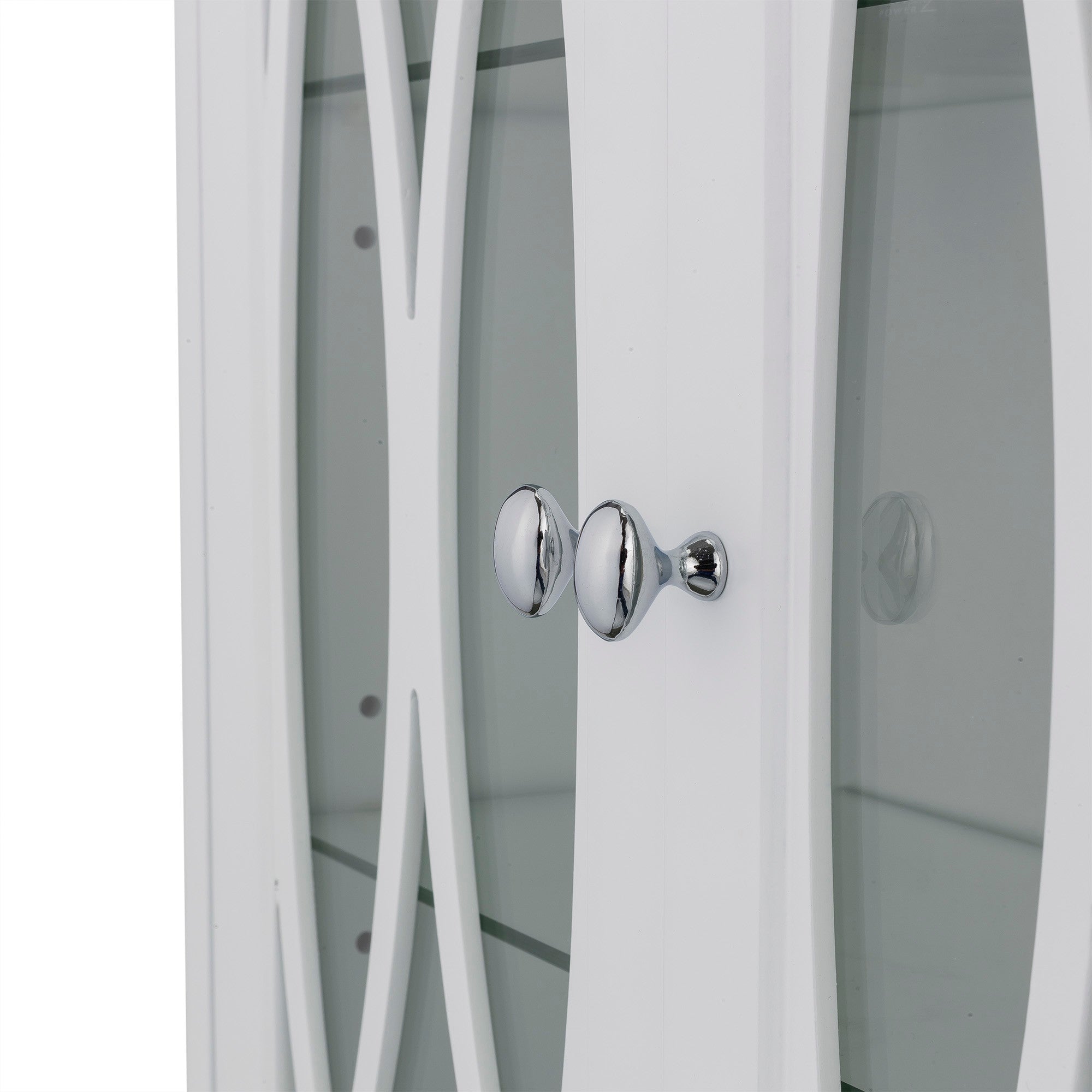 Elegant Home Fashions Florence 2 Door Removable Wooden Wall Cabinet- White
