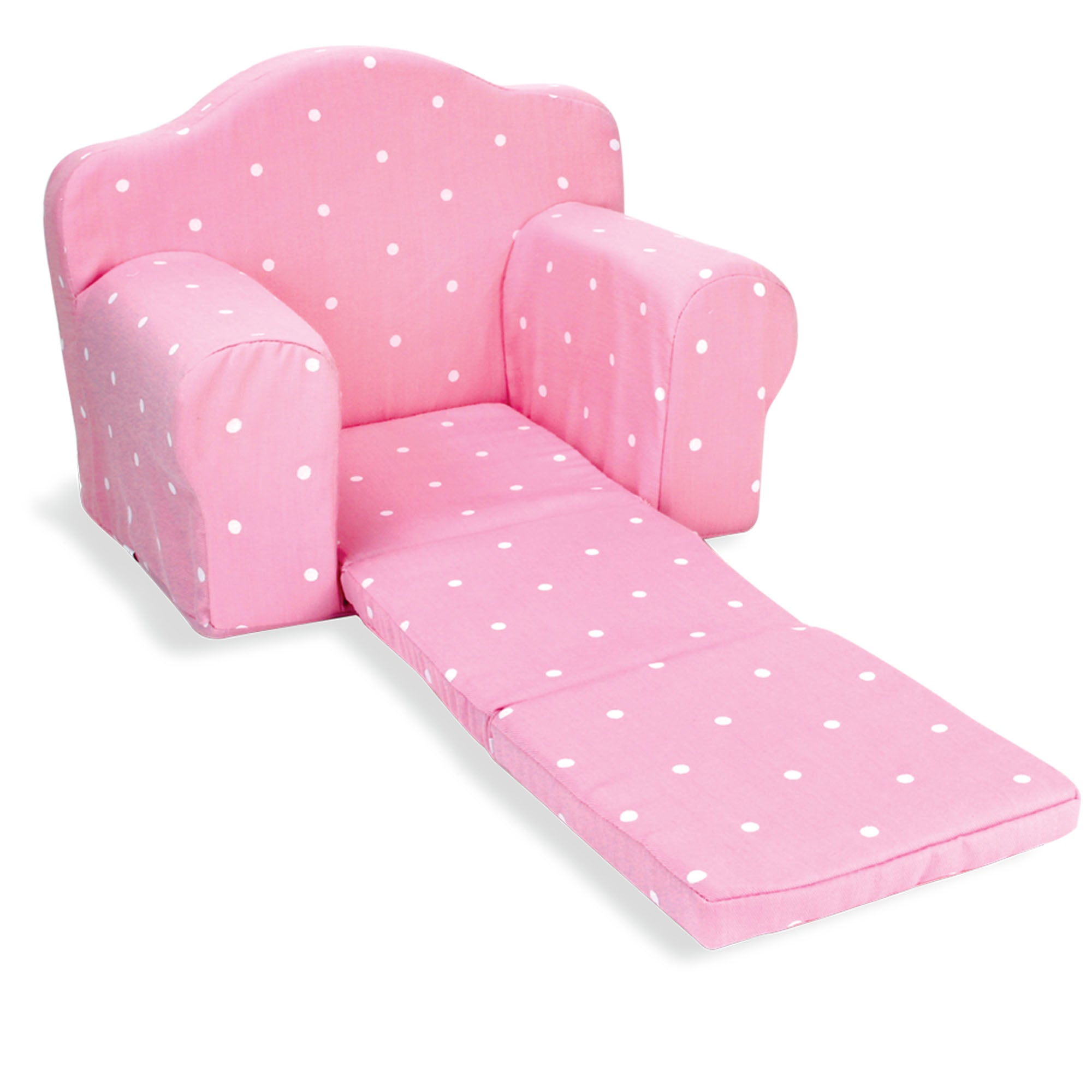 Sophia's - 18" Doll - Polka Dot Pull Out Chair Single Bed - Light Pink