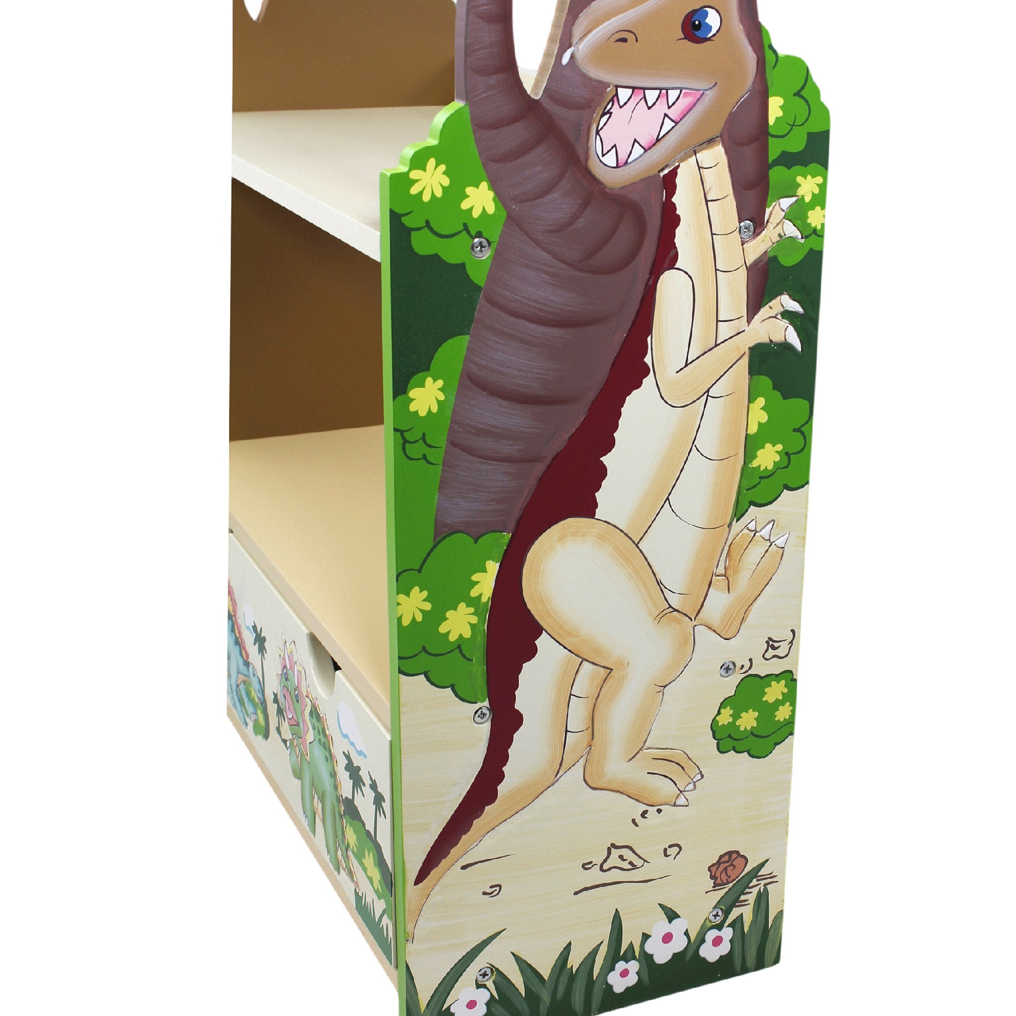 Fantasy Fields Dinosaur Kingdom Bookshelf with Storage Drawer, Multicolor