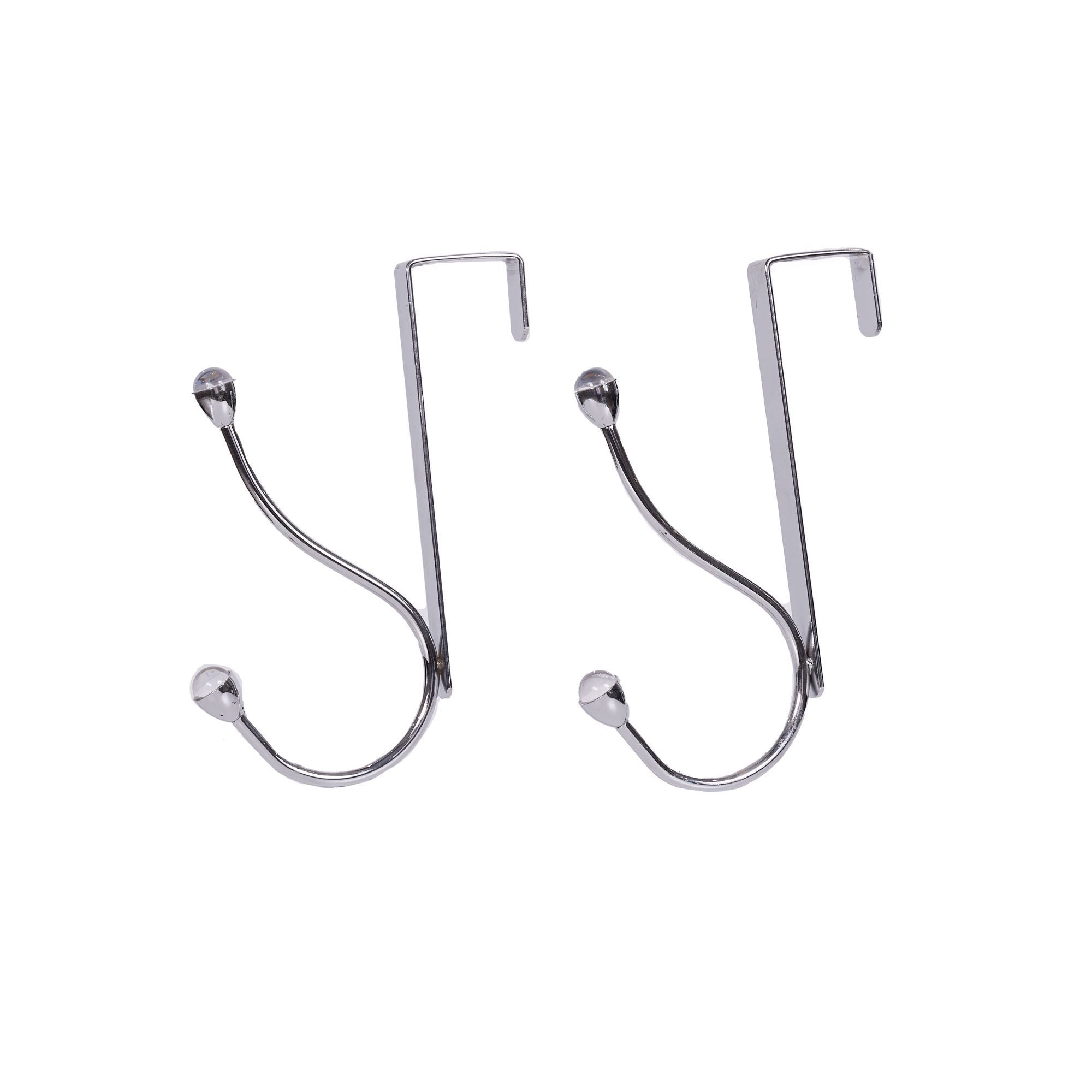 Single hooks over-door hanger|Material: steel wire, plate & Clear Acrylic