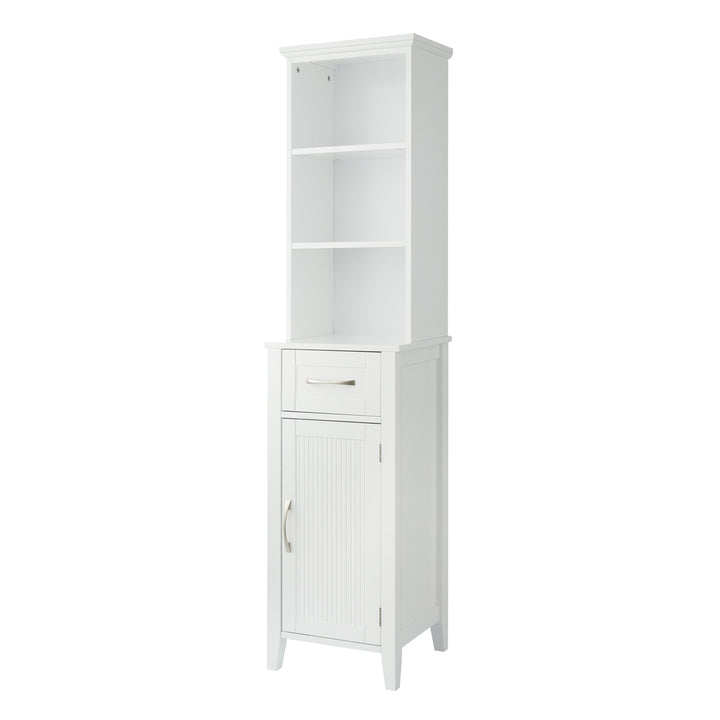 White Teamson Home Newport Contemporary Tower Storage Cabinet