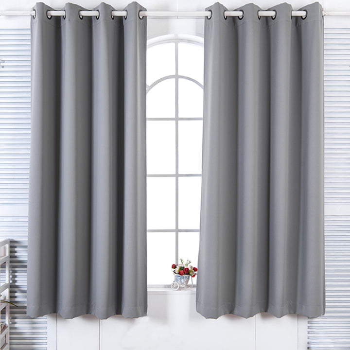 Teamson Home 63" Fossil Gray Lamia Premium Solid Insulated Thermal Blackout Window Curtain Panels