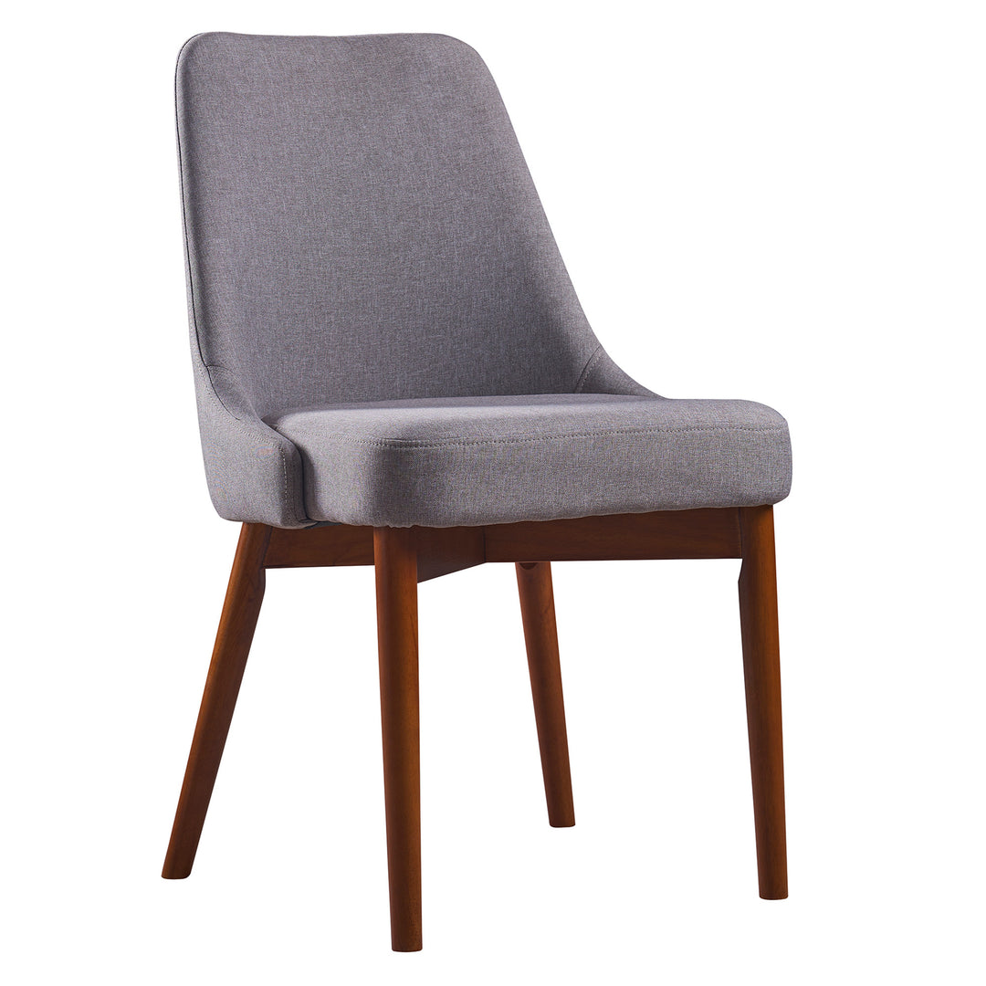 Teamson Home Grayson Chair, Gray with Walnut Finish