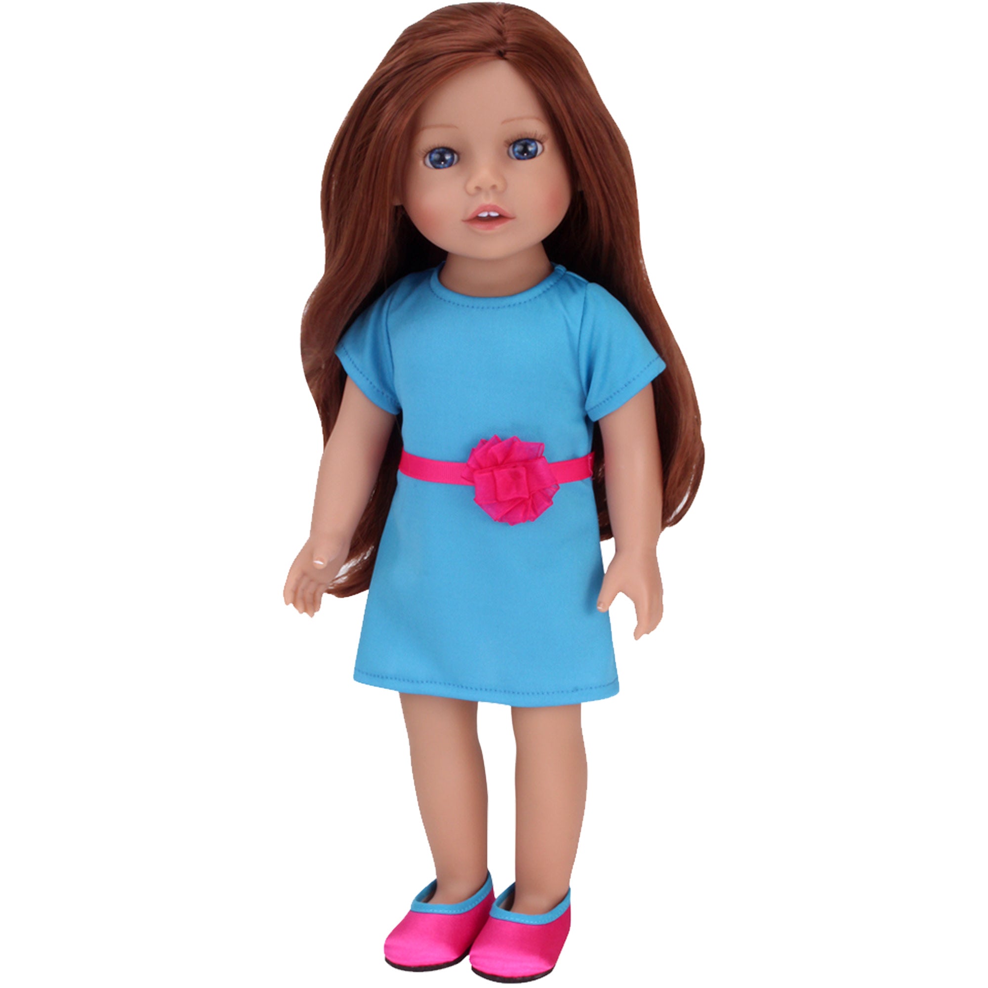 Sophia's Posable 18" All Vinyl Auburn Hair Doll "Hailey" with Blue Eyes