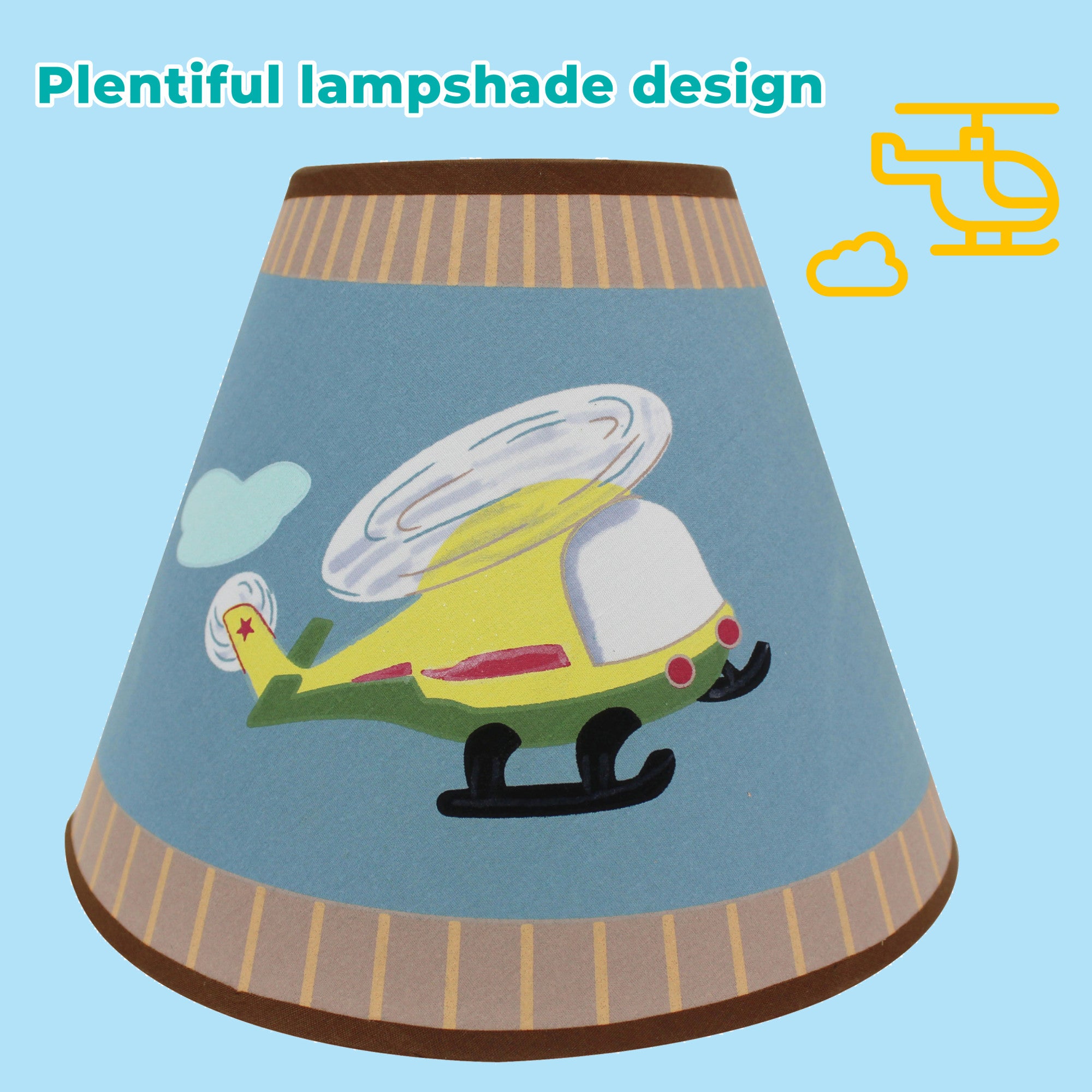 Fantasy Fields Decorative Transportation Themed Table Lamp, Multicolor