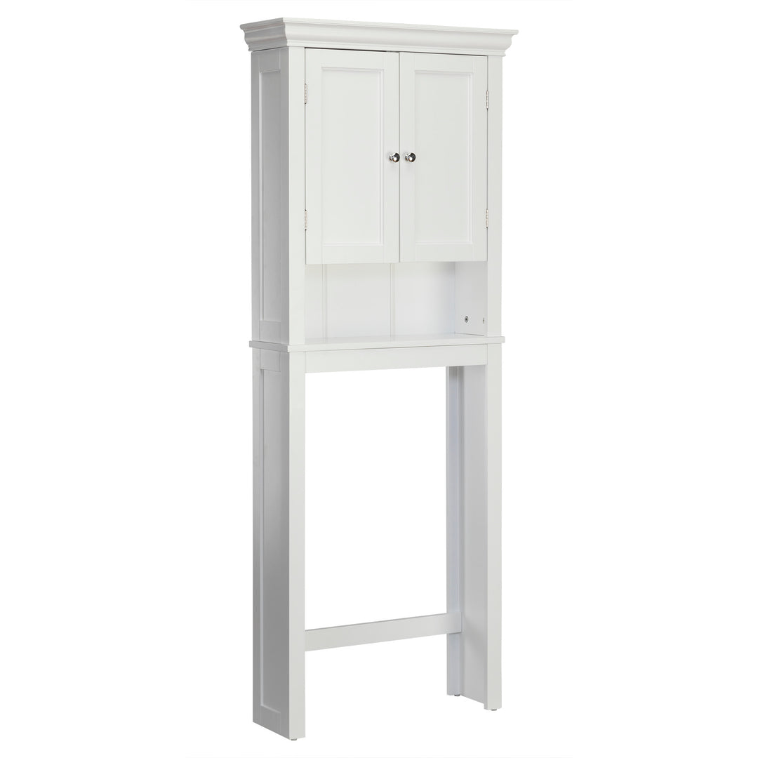 White Teamson Home Stratford Over-the-Toilet Cabinet with an Open Shelf