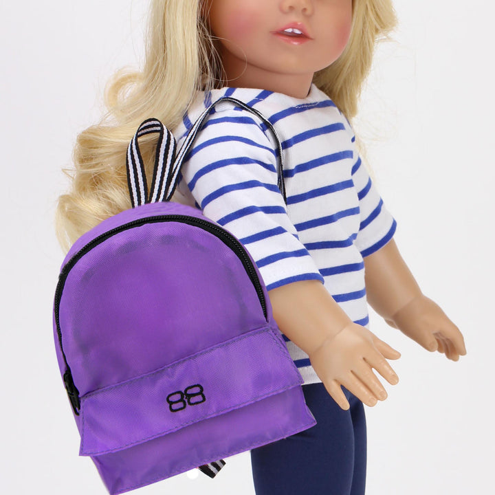Sophia's - 18" Doll - Purple Nylon Backpack