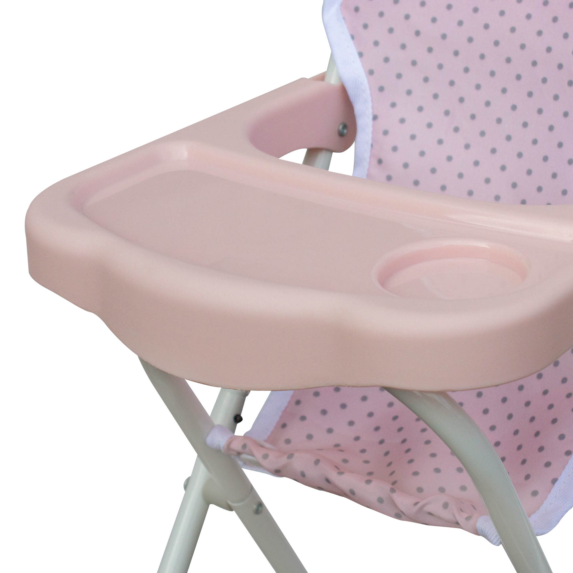 Olivia's Little World Polka Dots Princess 3-in-1 Baby Doll Nursery Set, Pink/Gray
