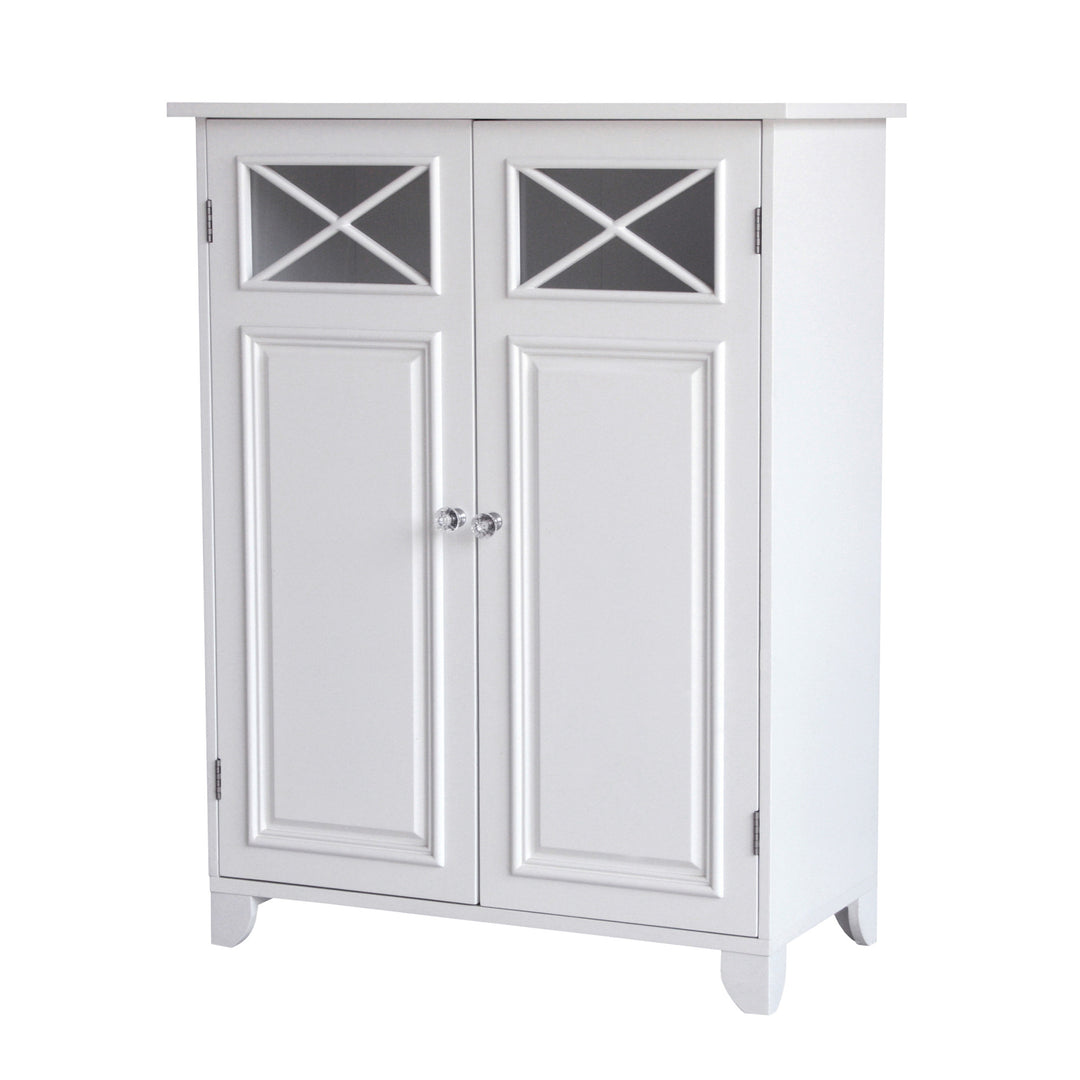 Teamson Home Dawson Double Door Floor Cabinet, White
