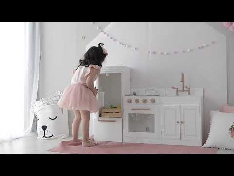 Teamson Kids Little Chef Paris Complete Kitchen Playset, White/Rose Gold