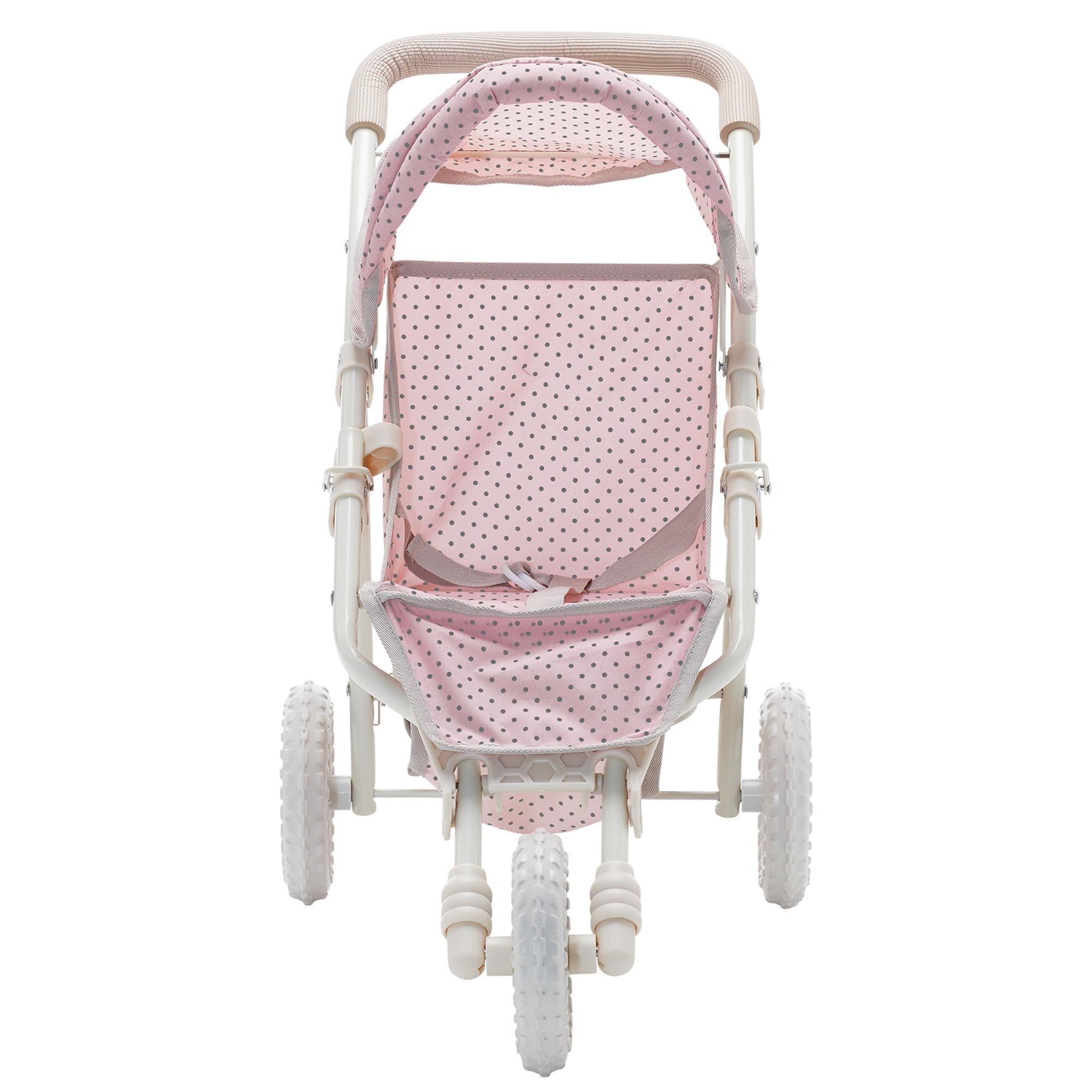 Olivia's Little World Polka Dots Princess Baby Doll Jogging Stroller, Pink