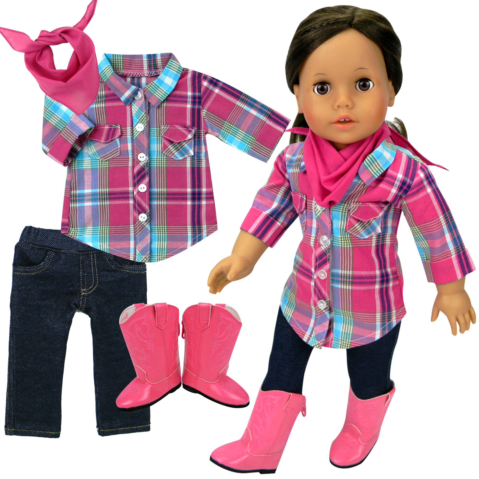 Sophia’s Doll Blouse, Jeggings, Bandana, and Boots for 18" Dolls