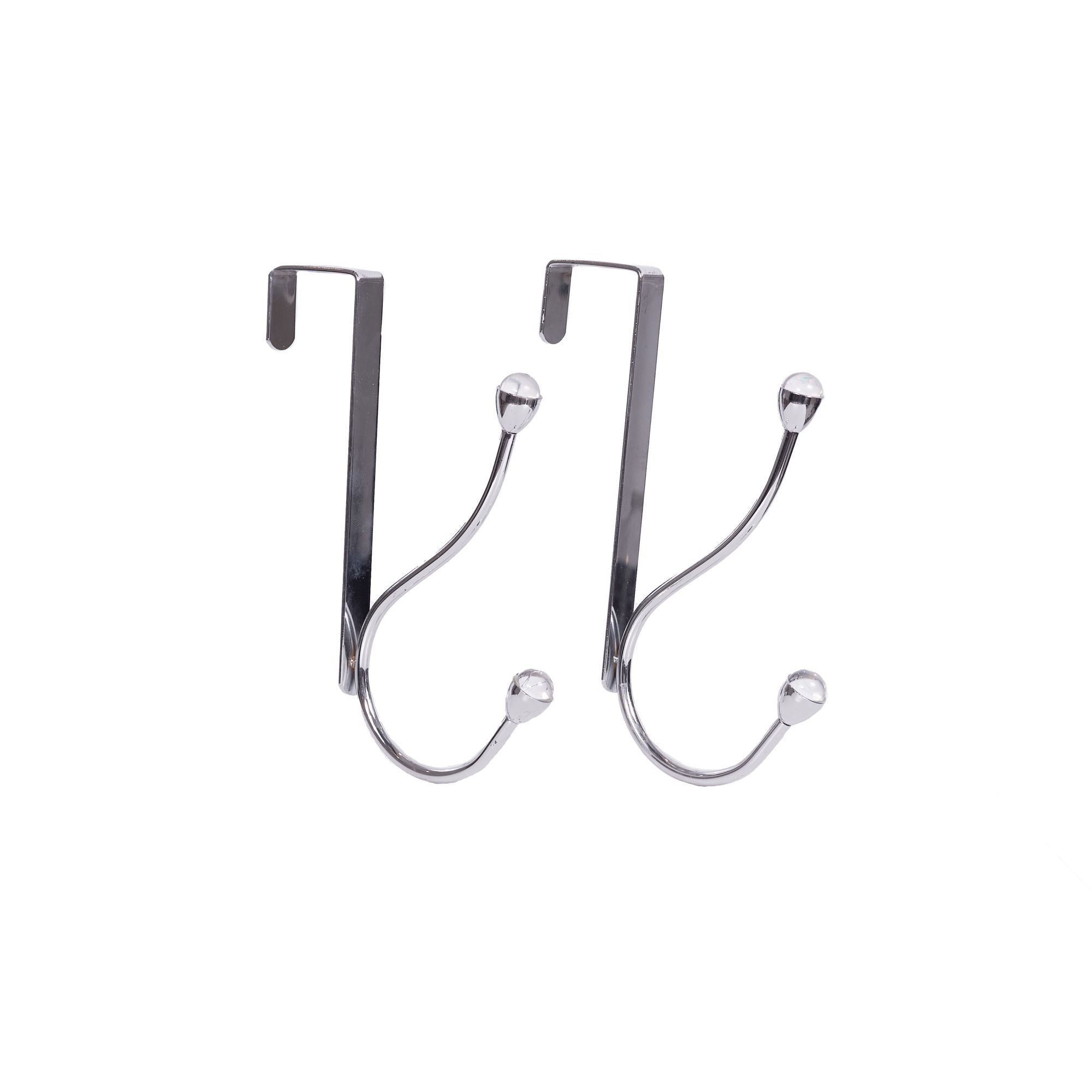 Single hooks over-door hanger|Material: steel wire, plate & Clear Acrylic