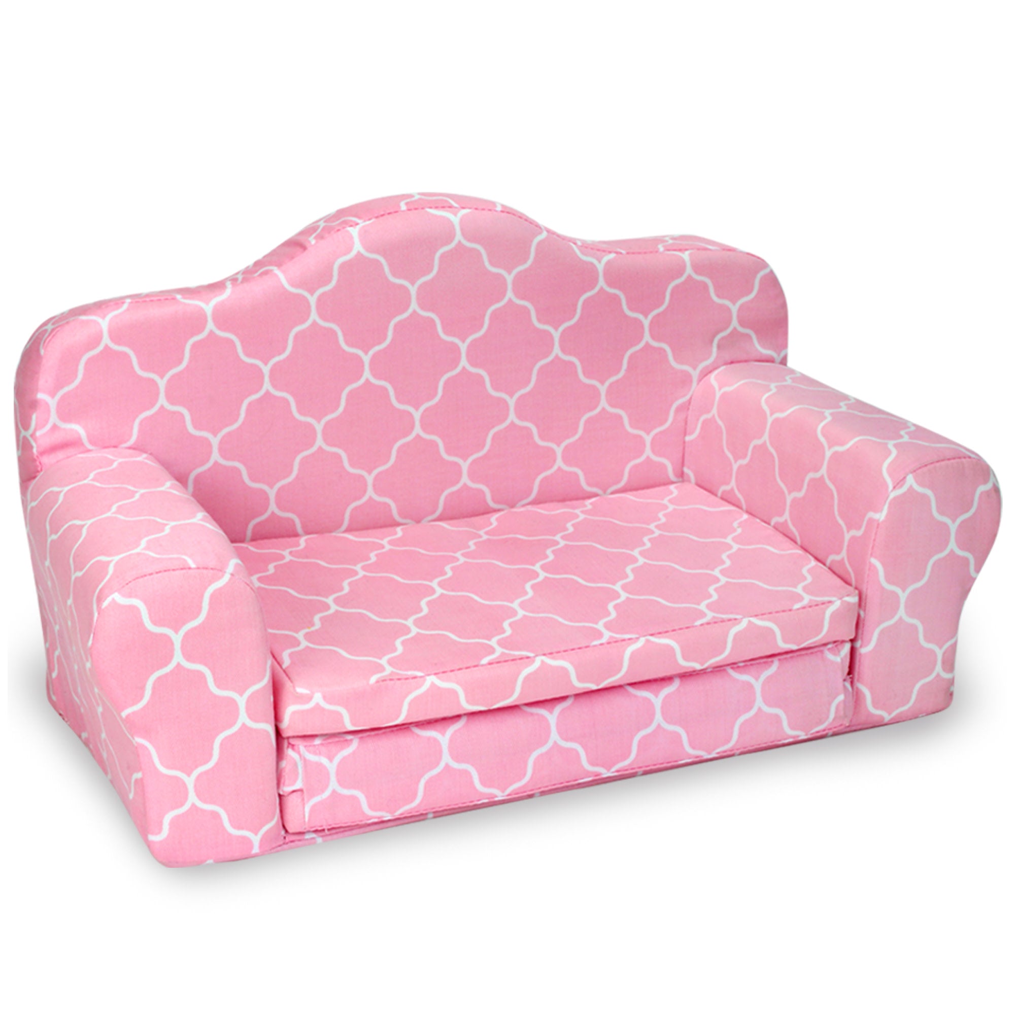 Sophia's 2-in-1 Plush Pull-Out Sofa Bed for Two 18'' Dolls, Pink