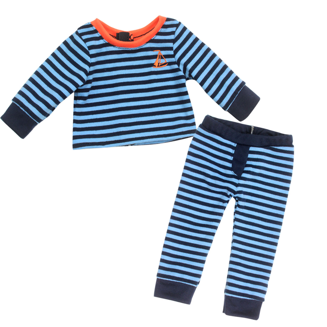 A striped blue and navy