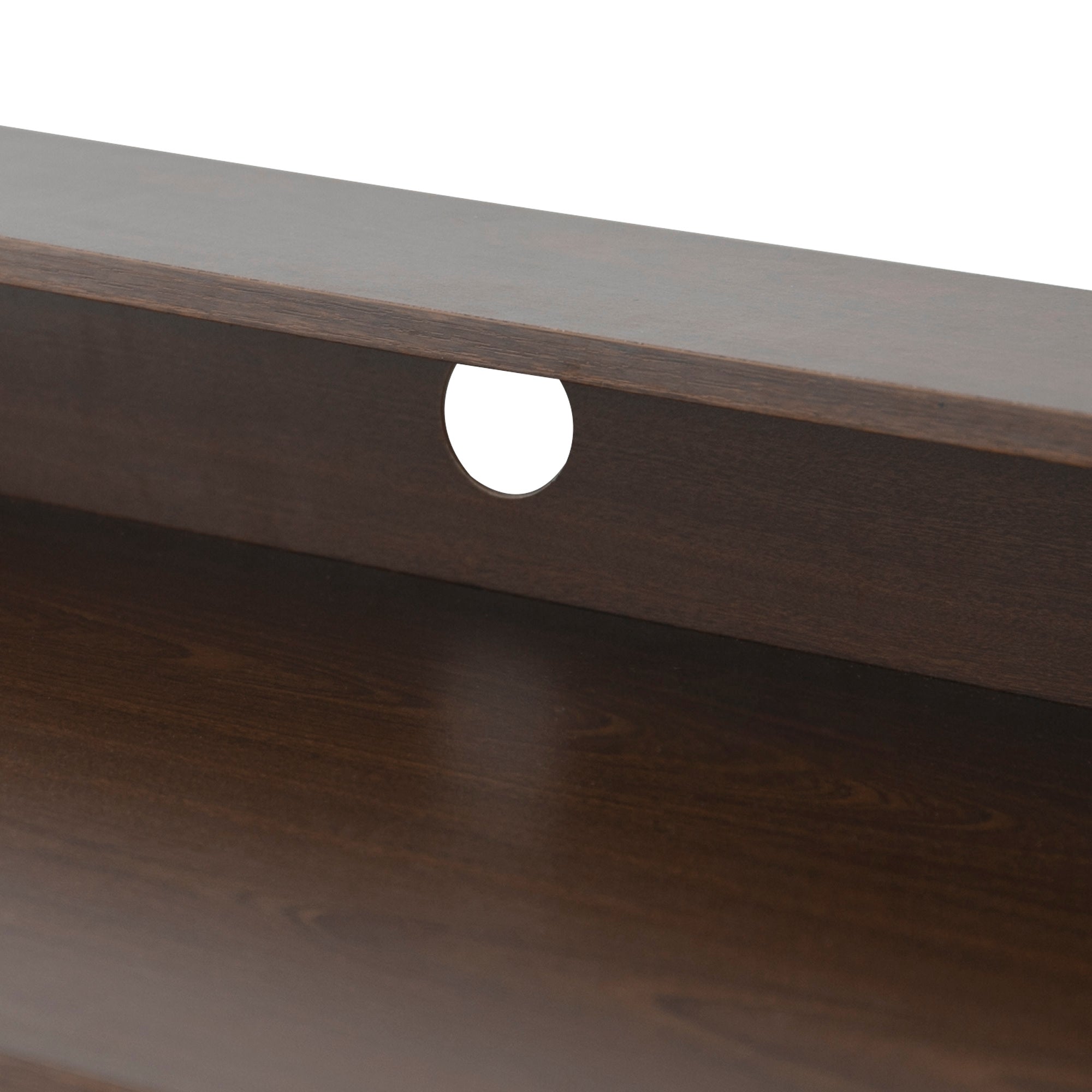 Teamson Home 35" Wooden Home Office Computer Desk with Metal Base and Storage, Natural/Black