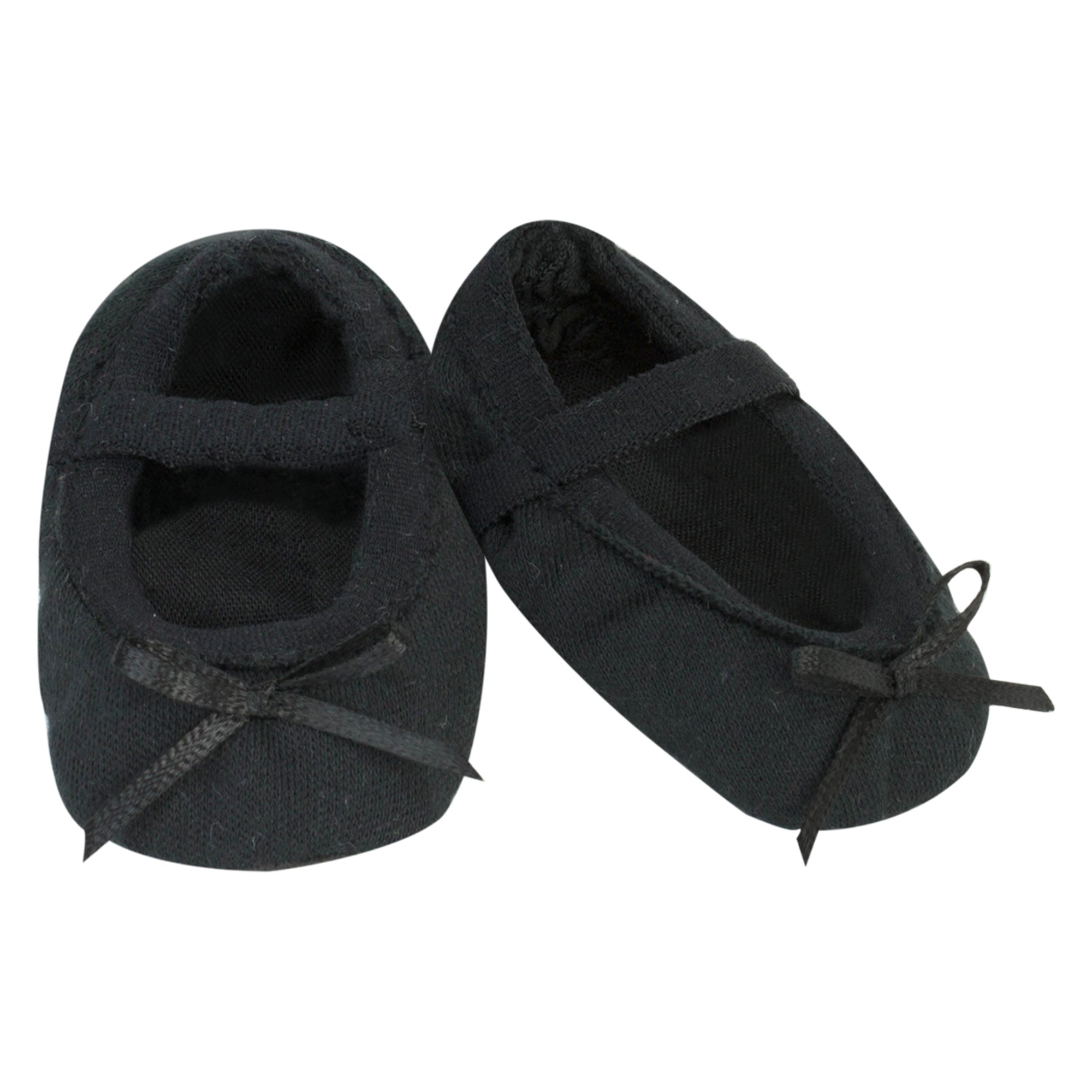 Sophia’s Cute Basic Solid-Colored Mix & Match Ballet Slipper Shoes with Bow Accents for 18” Dolls, Black