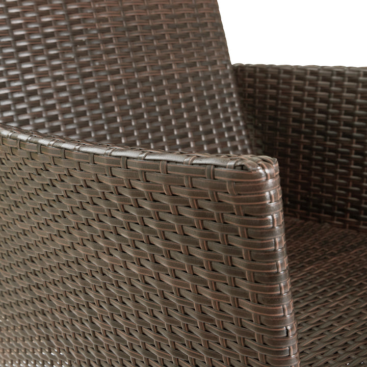 Close-up of a Teamson Home Outdoor PE Rattan Patio Chair surface