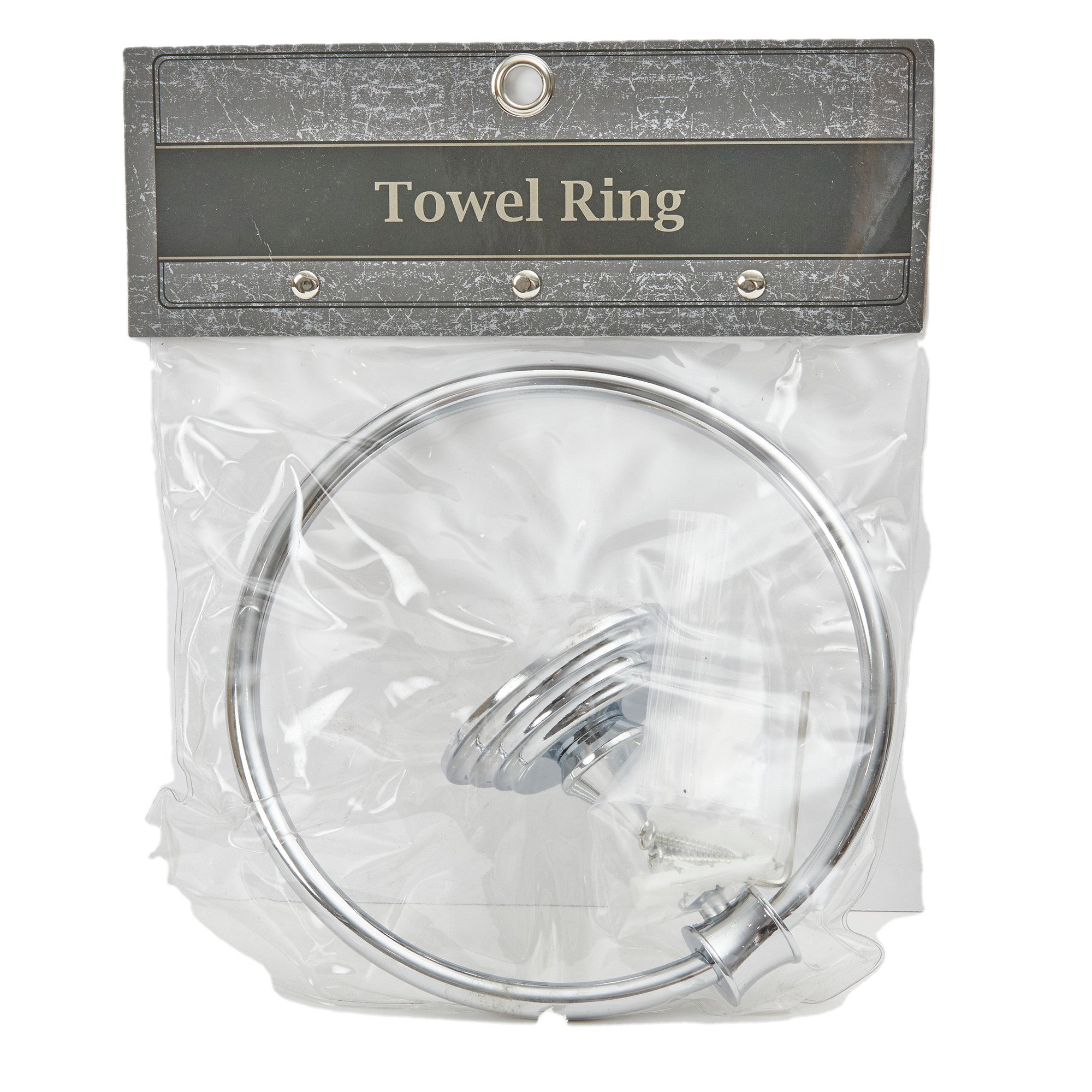 Teamson Home Wall Mounted Towel Ring, Chrome