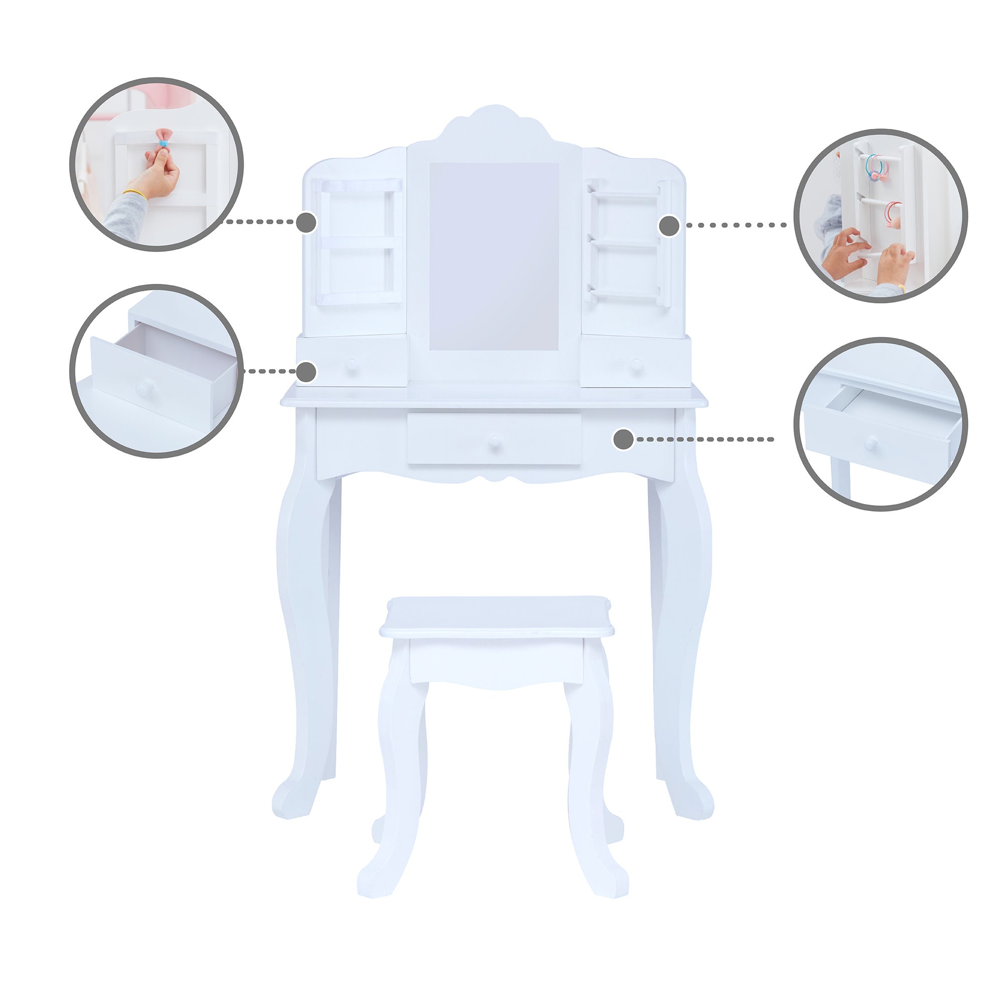 Fantasy Fields - Little Princess Anna Medium Vanity - White