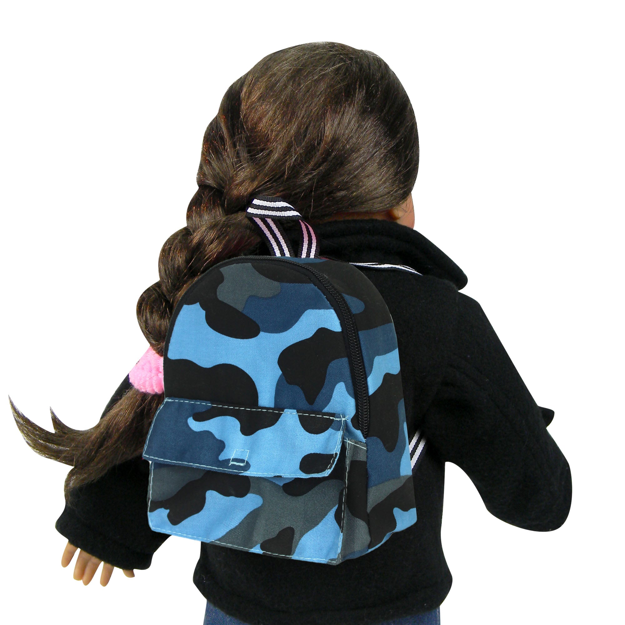 Sophia's - 18" Doll - Camouflage Nylon Backpack - Blue
