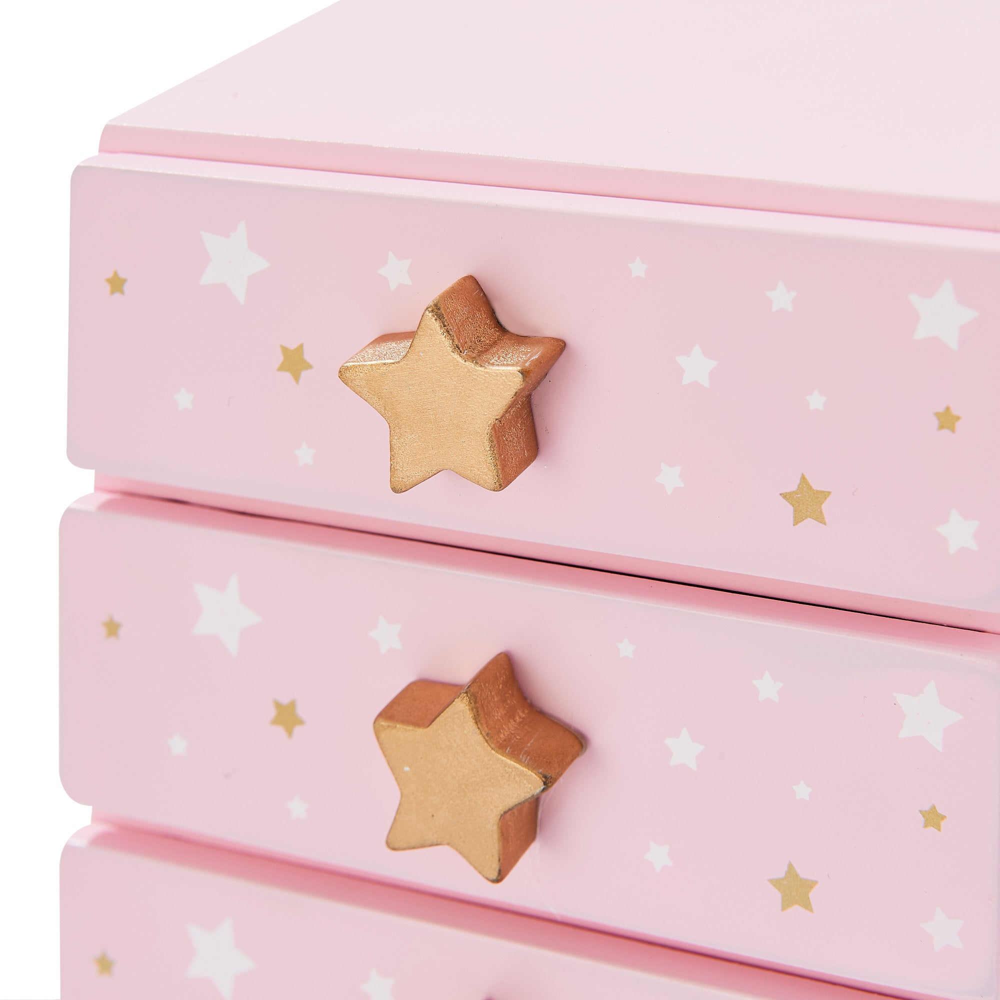 Fantasy Fields - Fashion Star Prints Renee Toy Jewelry Box - Pink / White / Gold