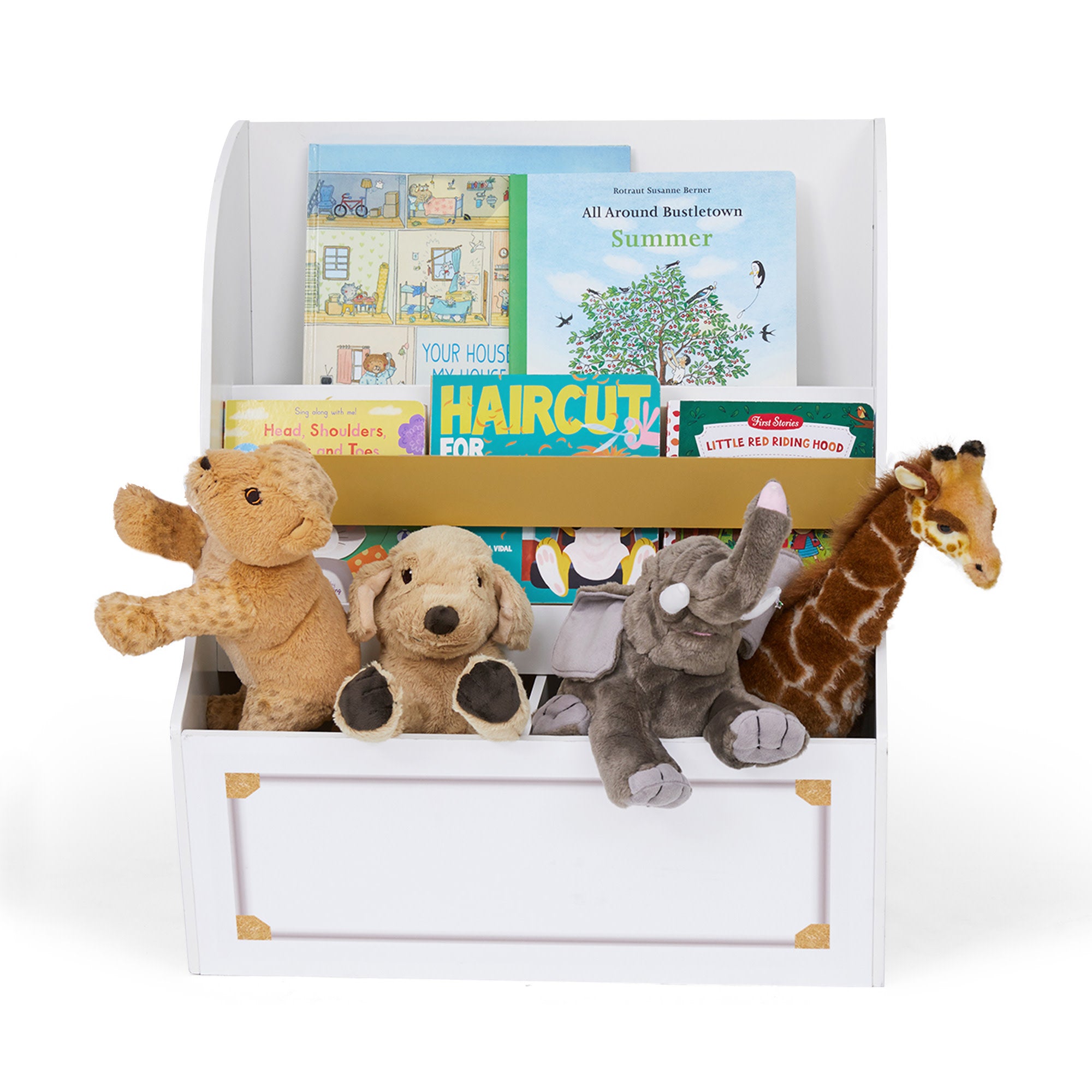 Fantasy Fields Kids Versailles Bookcase Display with Toy Storage, White