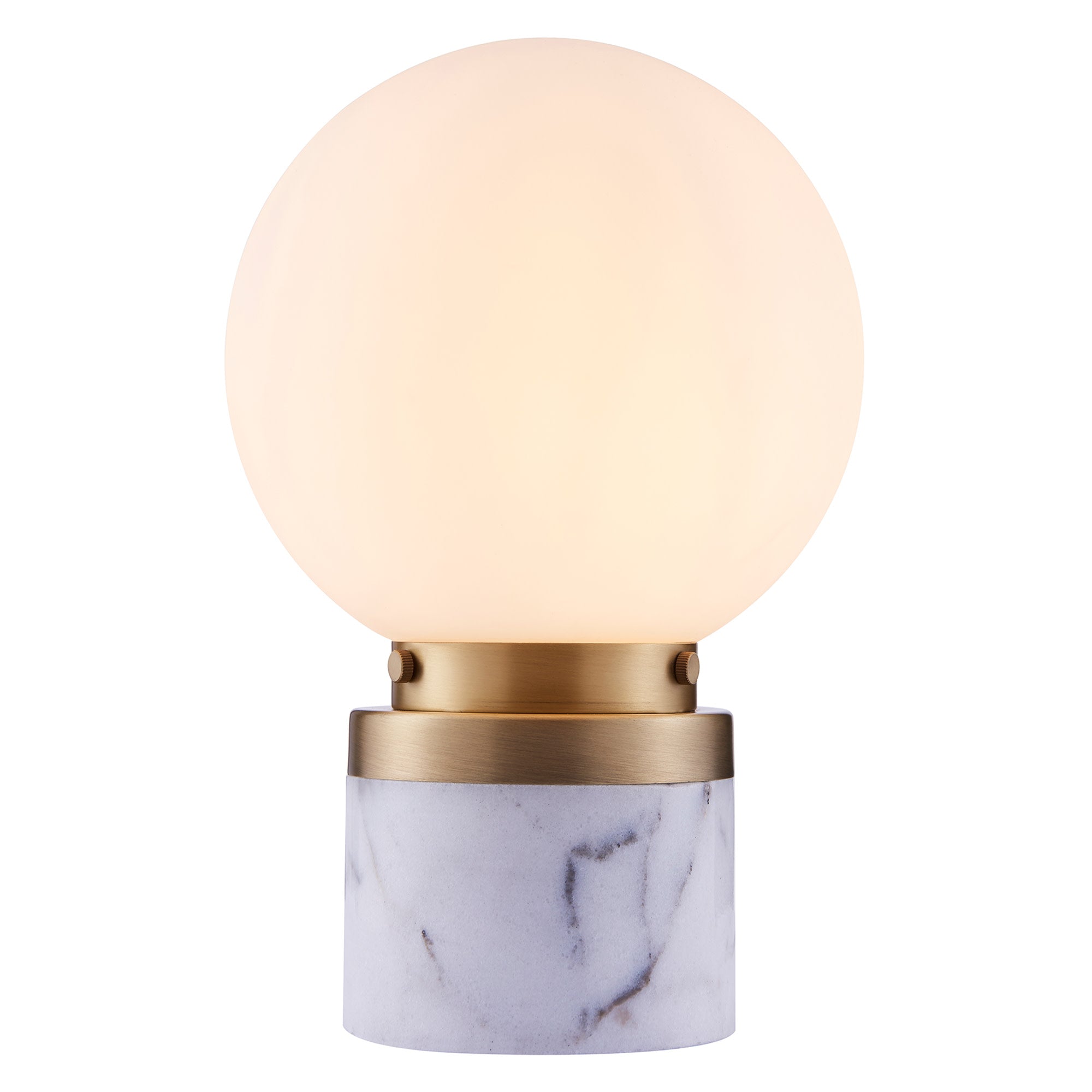 Versanora - Claire Table Lamp With Marble Base White shade