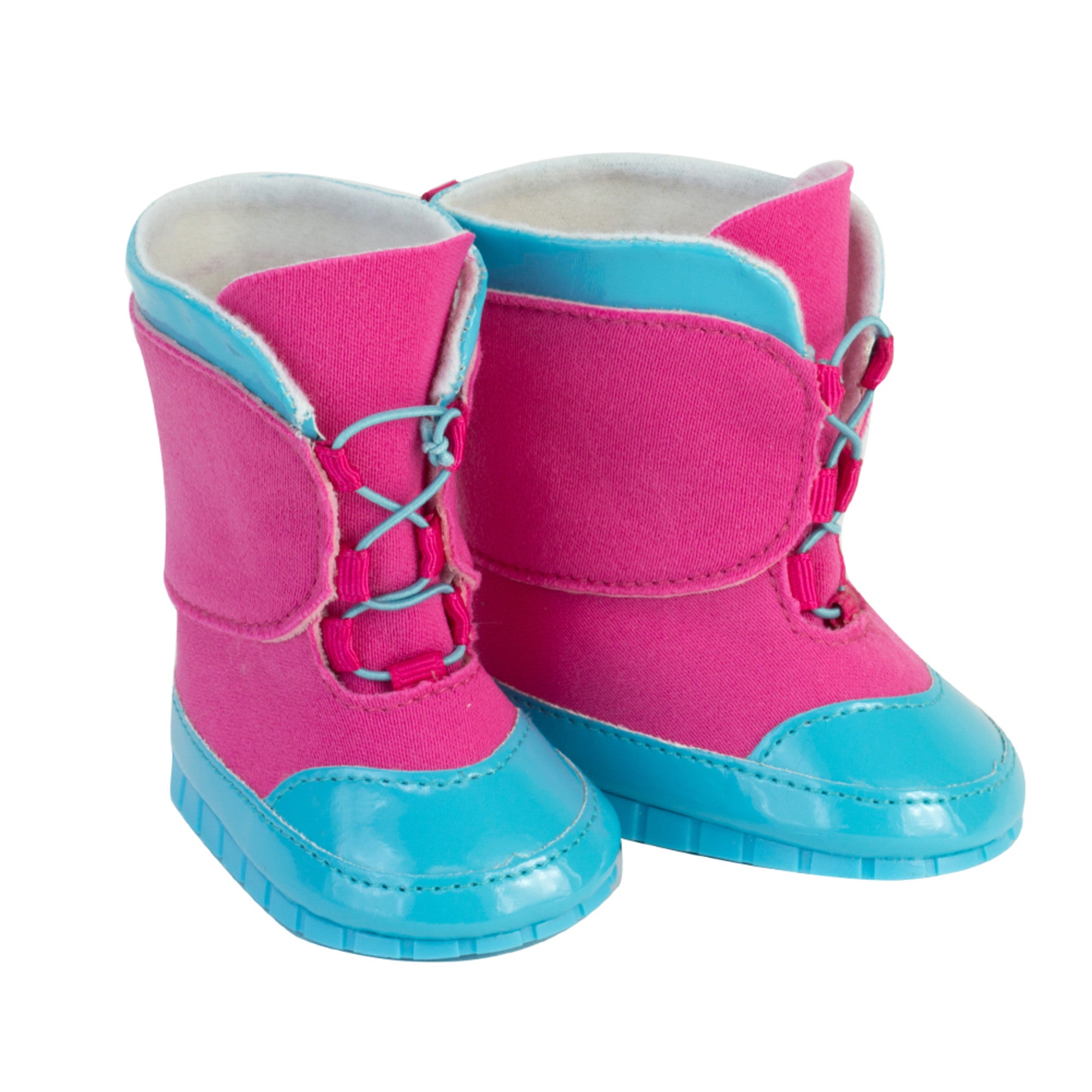 Sophia’s Colorful & Cute Seasonal Winter Mix & Match Two-Tone Slip-On Snow Boots for 18” Dolls, Hot Pink/Blue