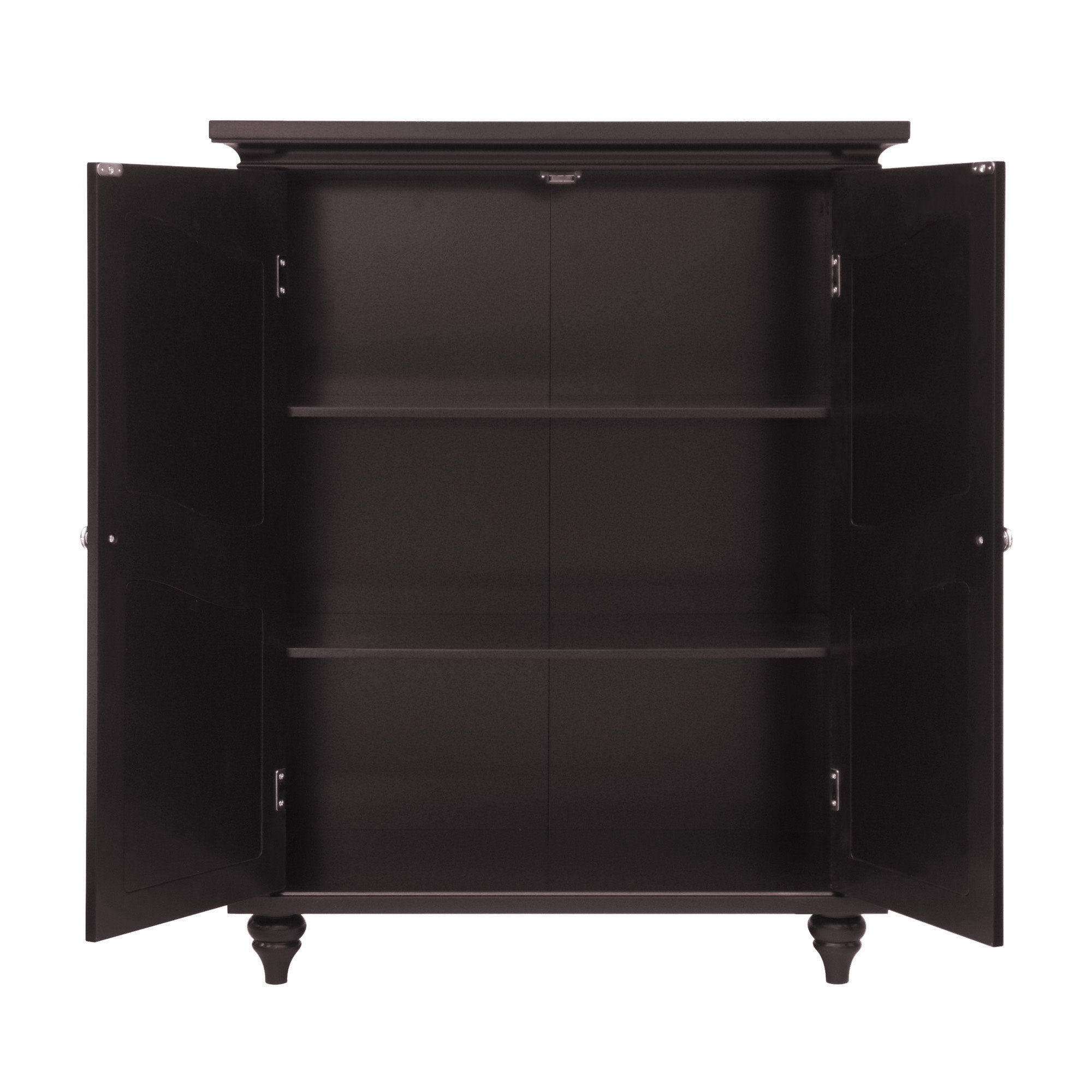 Teamson Home Versailles Wooden Floor Cabinet with 2 Shelves, Dark Espresso