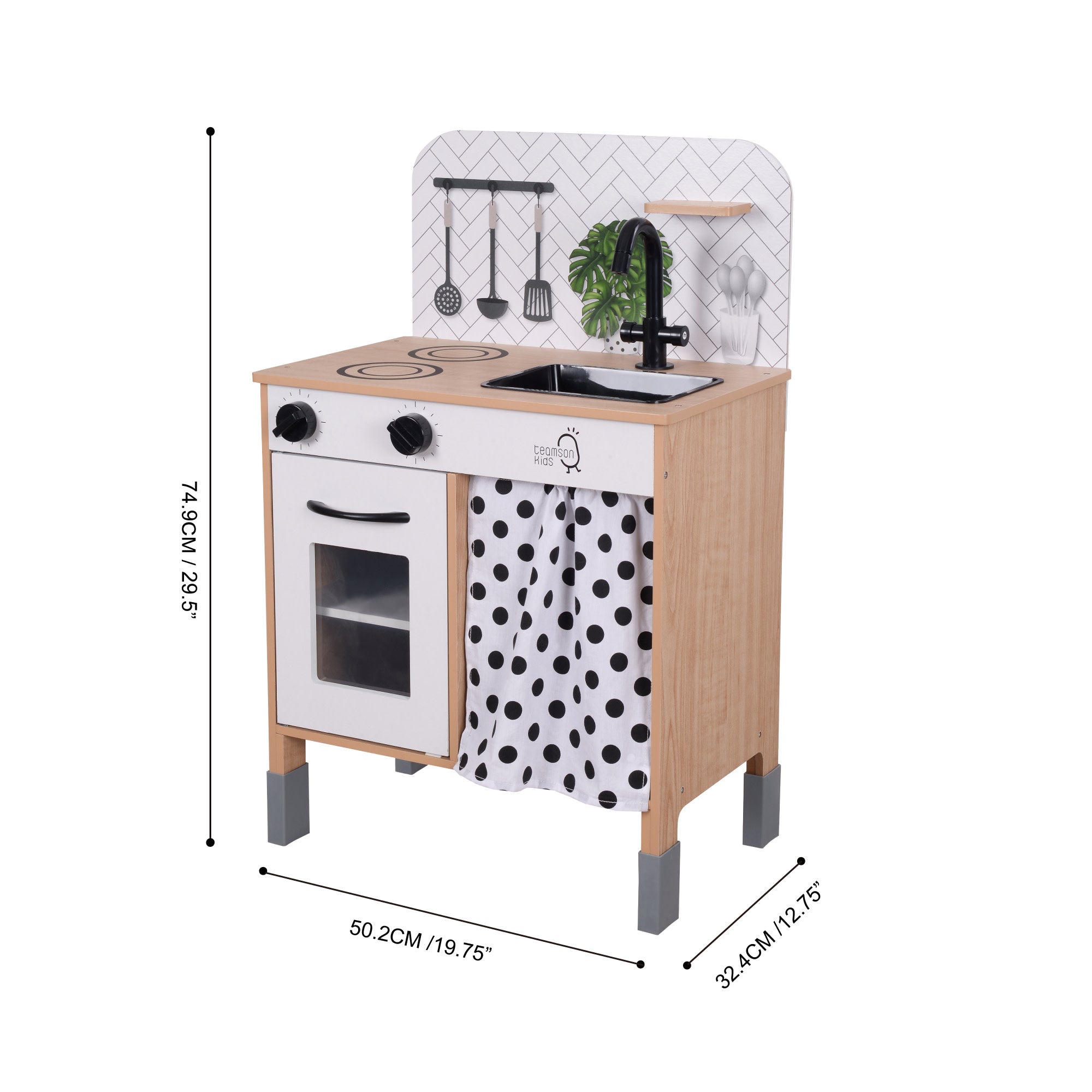 Teamson Kids - Little Chef Philly Modern Play Kitchen - White/wood