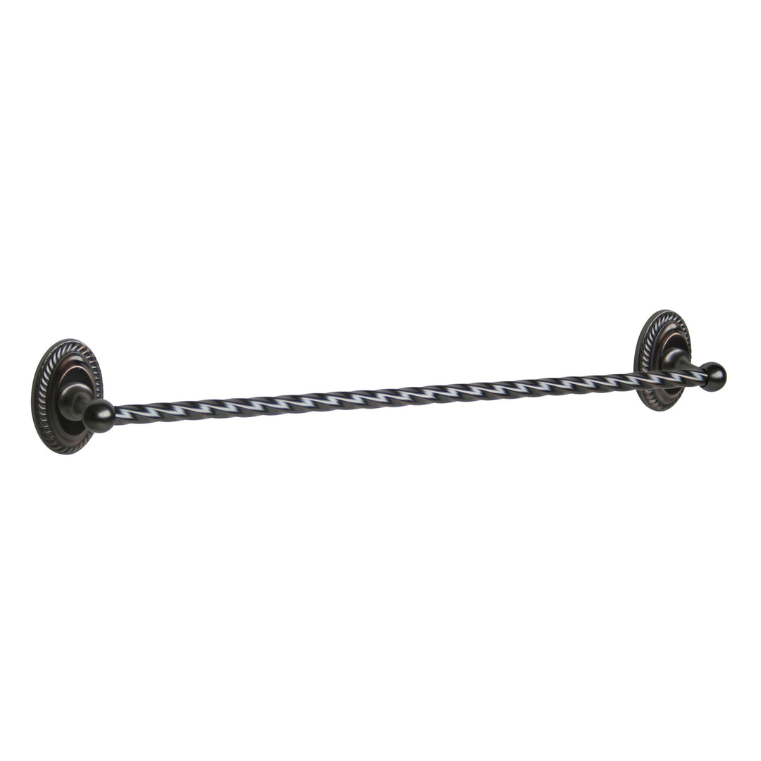 Teamson Home 21" Twisted Towel Bar in Oil Rubbed bronze