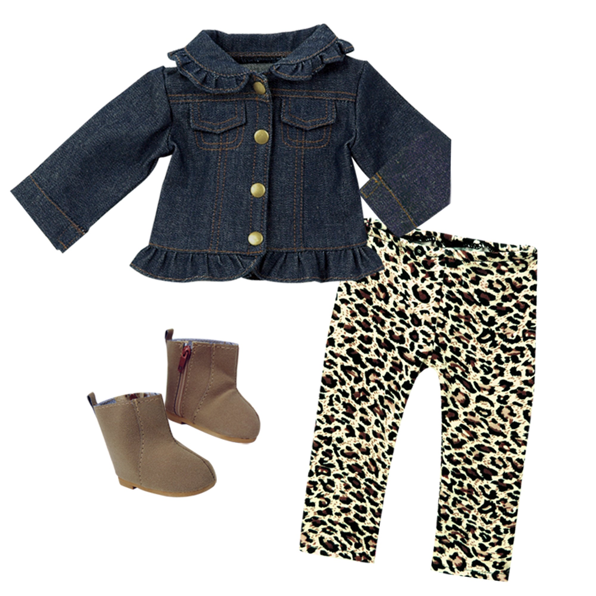 Sophia’s Jean Jacket, Leggings, and Boots Set for 18" Dolls