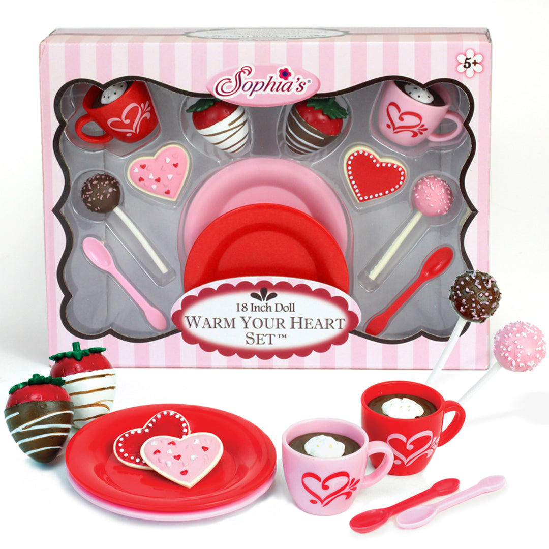 Sophia's - 18" Doll - Warm Your Heart Hot Cocoa &  Sweets Set - Light Pink