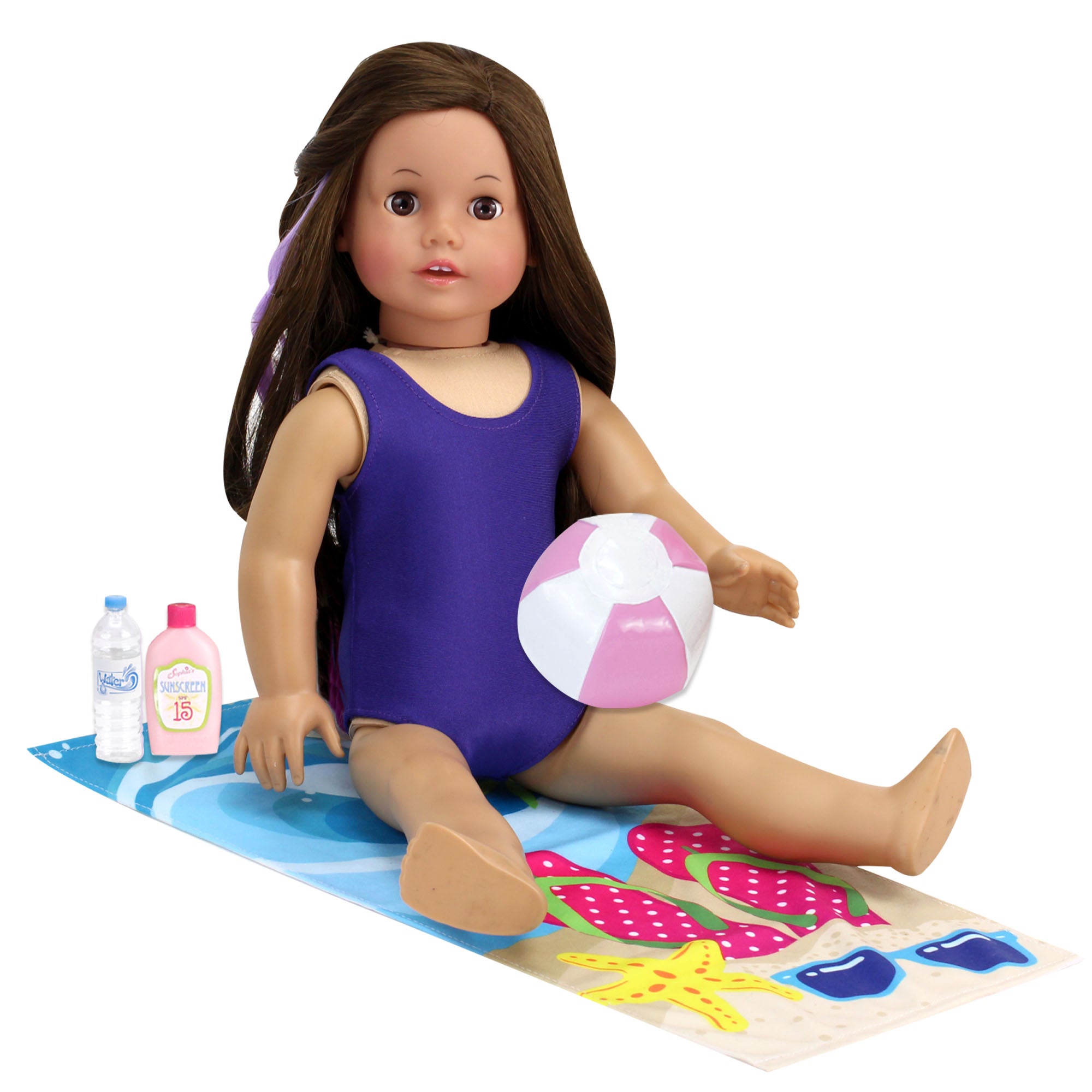 Sophia’s Pink Bathtub and Shower Accessories Set for 18 Dolls