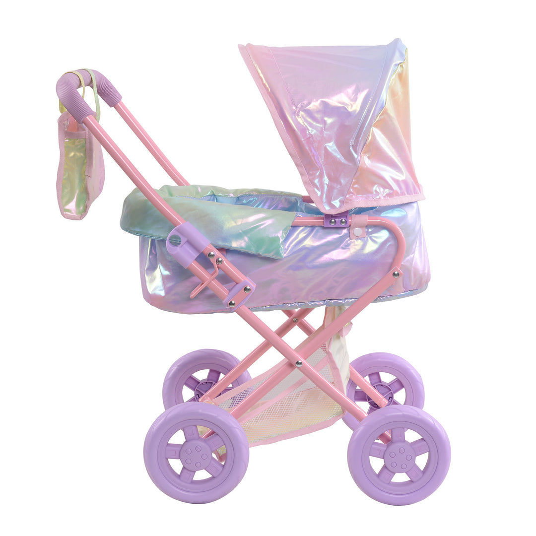 Olivia’s Little World Magical Dreamland Deluxe Baby Doll Stroller and Carrier, Iridescent