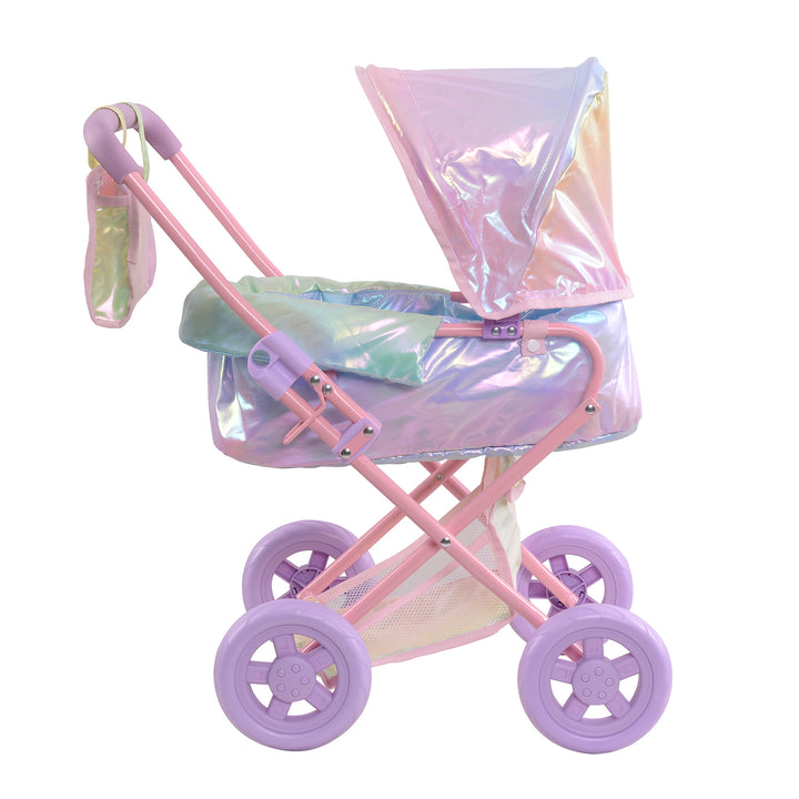 Olivia’s Little World Magical Dreamland Deluxe Baby Doll Stroller and Carrier, Iridescent