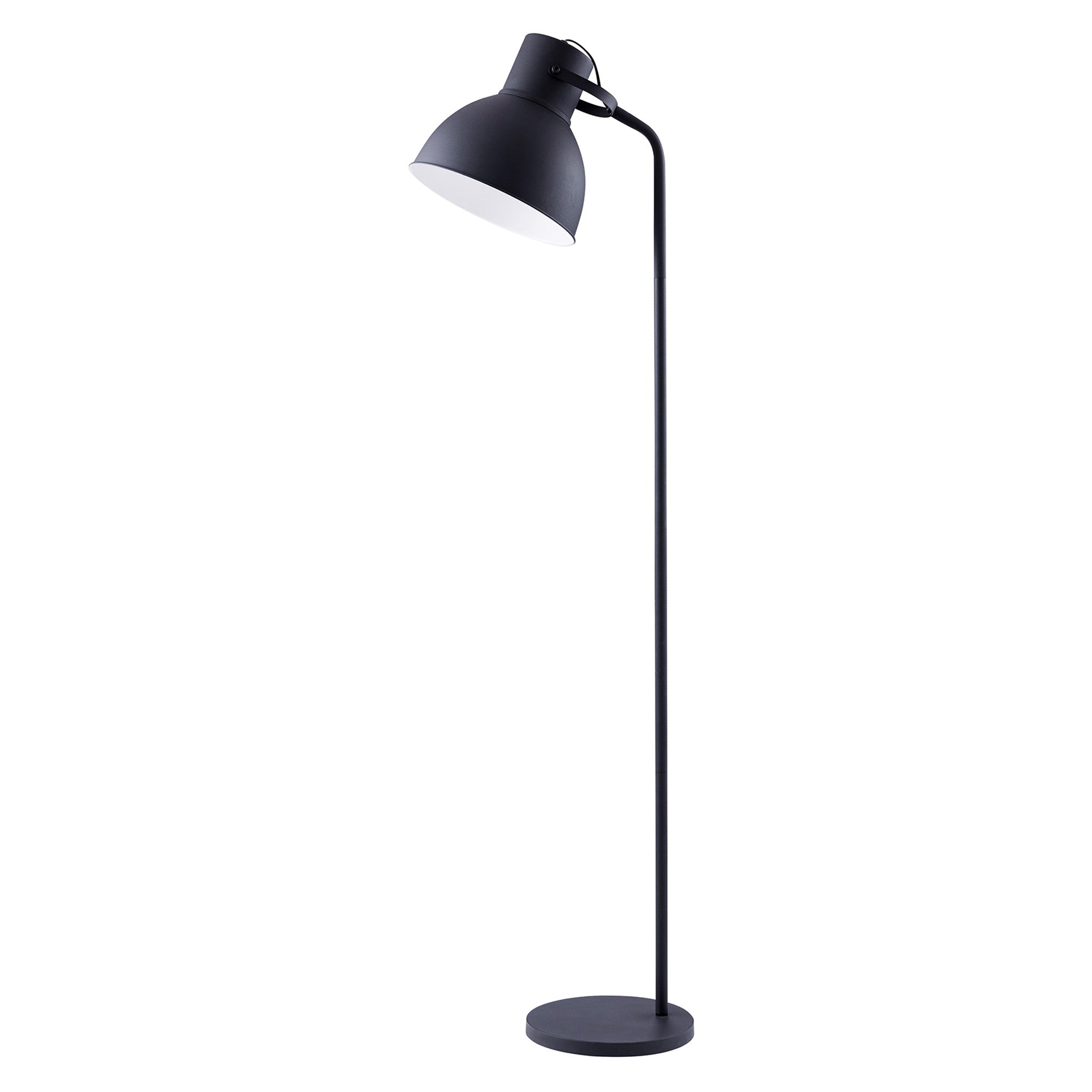 Teamson Home Aaron 70.8" Metal Floor Lamp with Adjustable Shade, Black