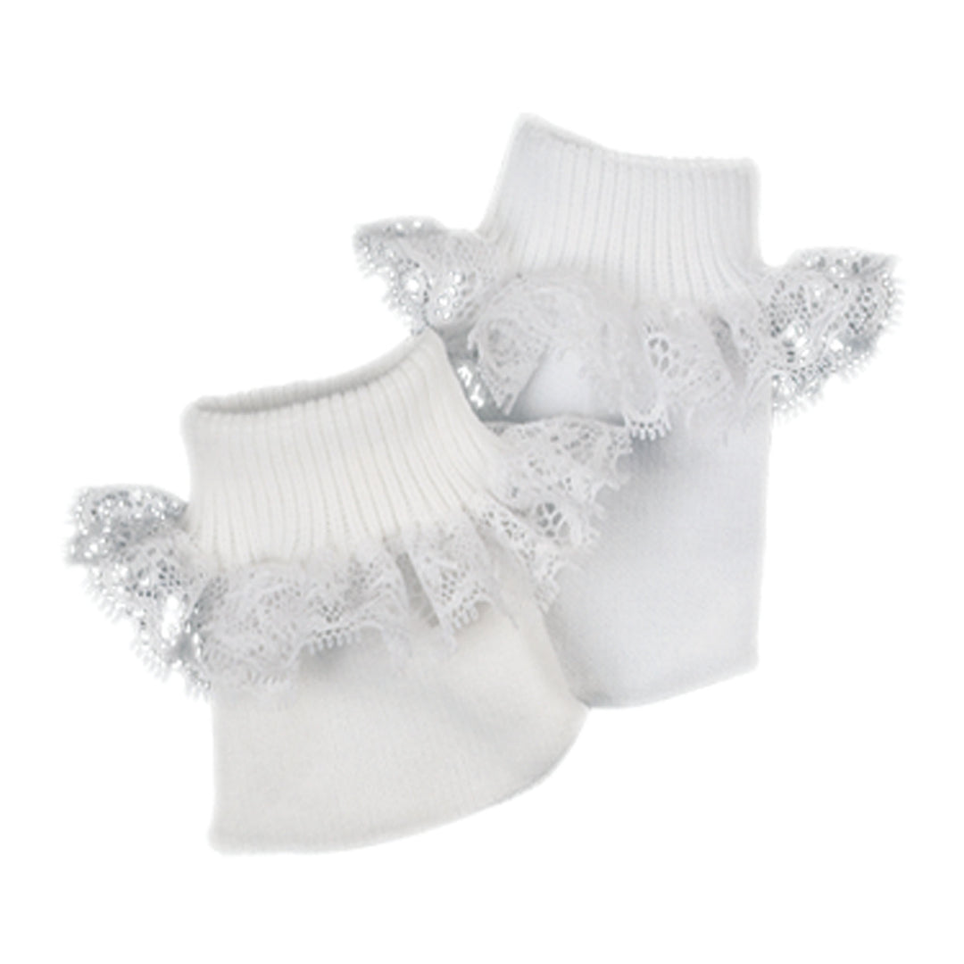 Sophia's Lace Trim Socks for 15" to 18'' Dolls, White