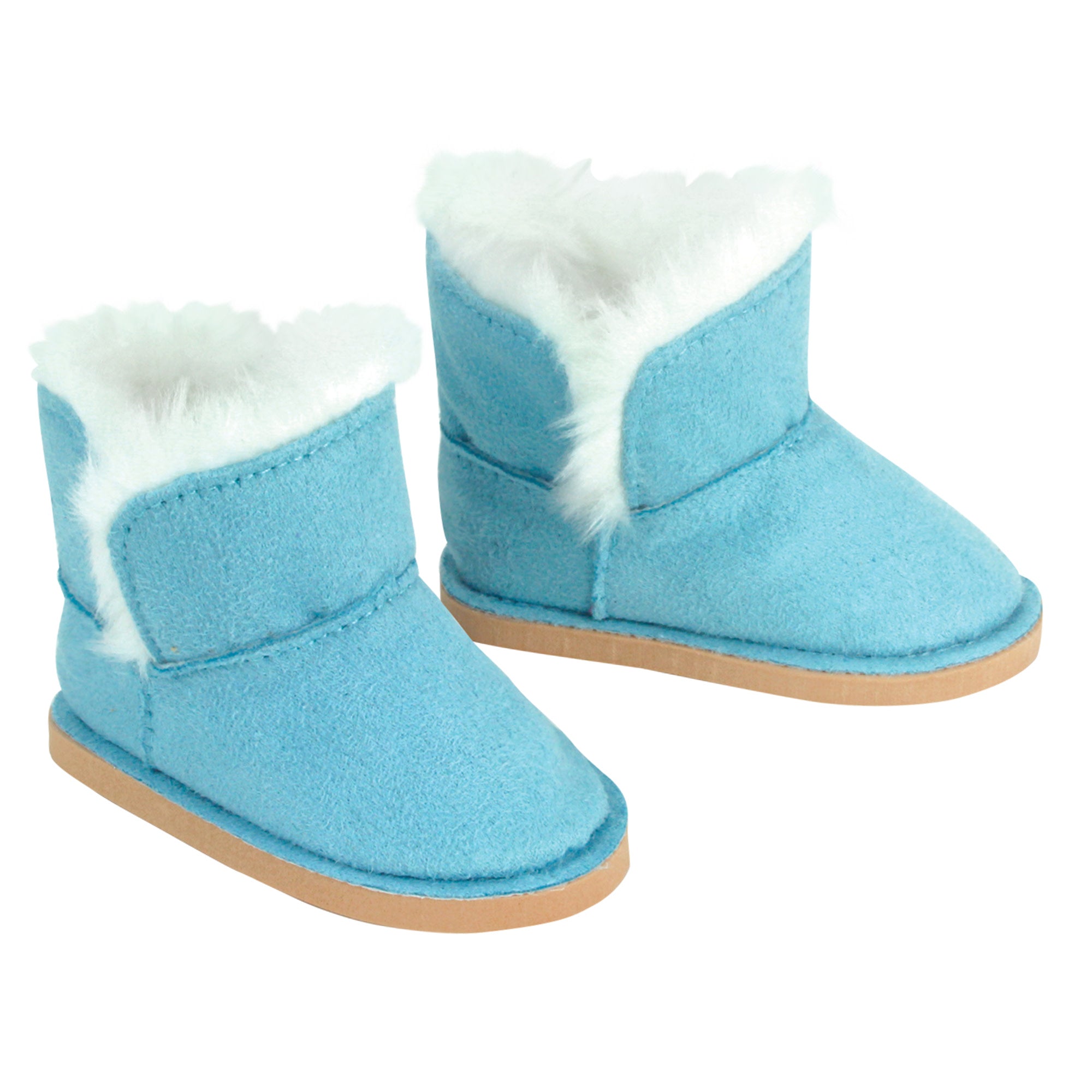 Sophia’s Cute Fleece-Lined Classic Ewe Boots for 18” Dolls, Light Blue