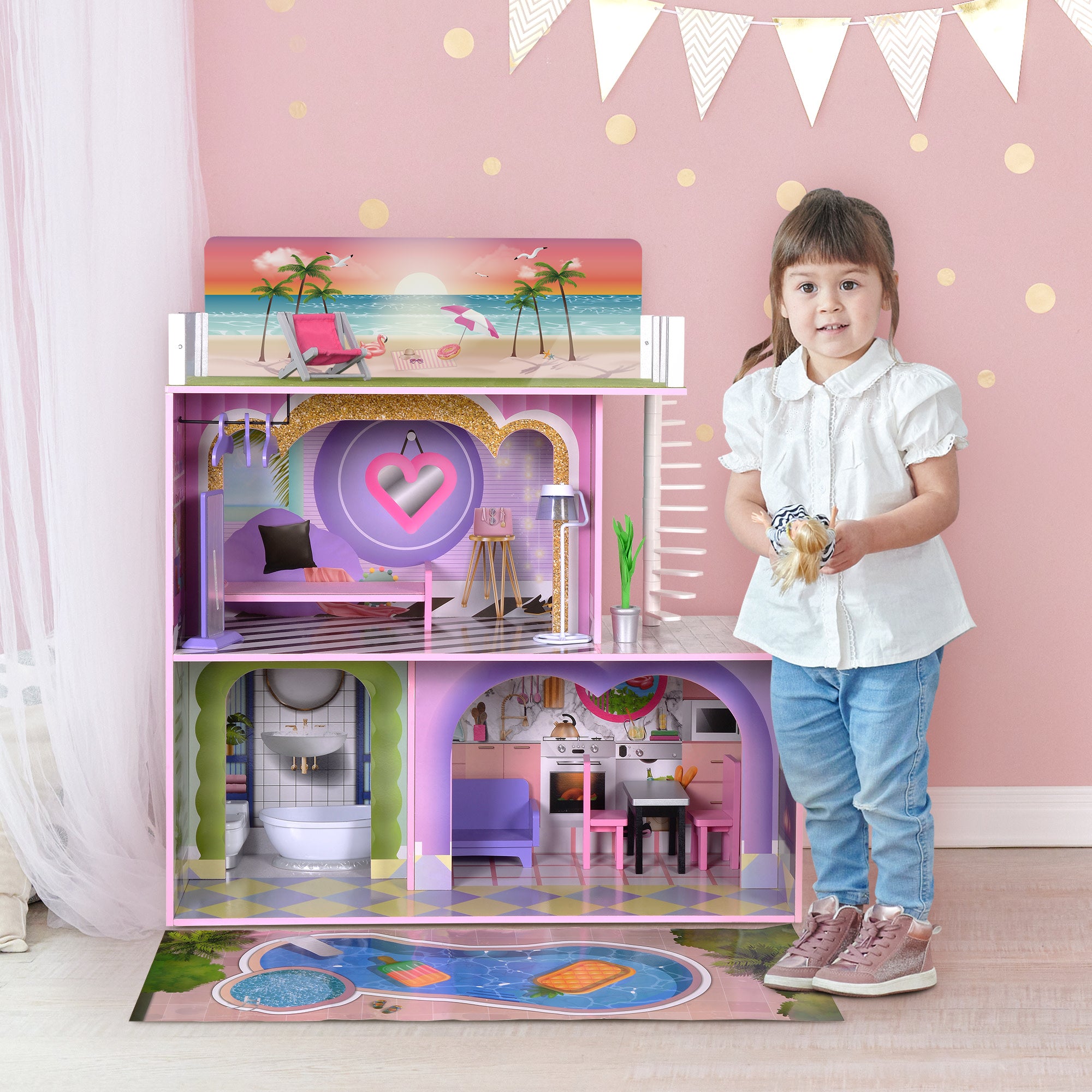 Olivia's Little World - Dreamland Sunset Doll House - Muti-color