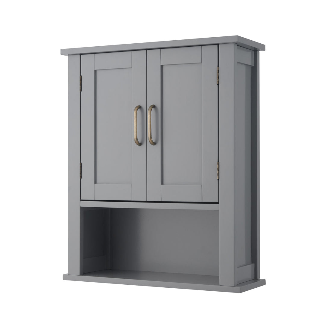 Teamson Home Gray Mercer Removable Cabinet with an open shelf