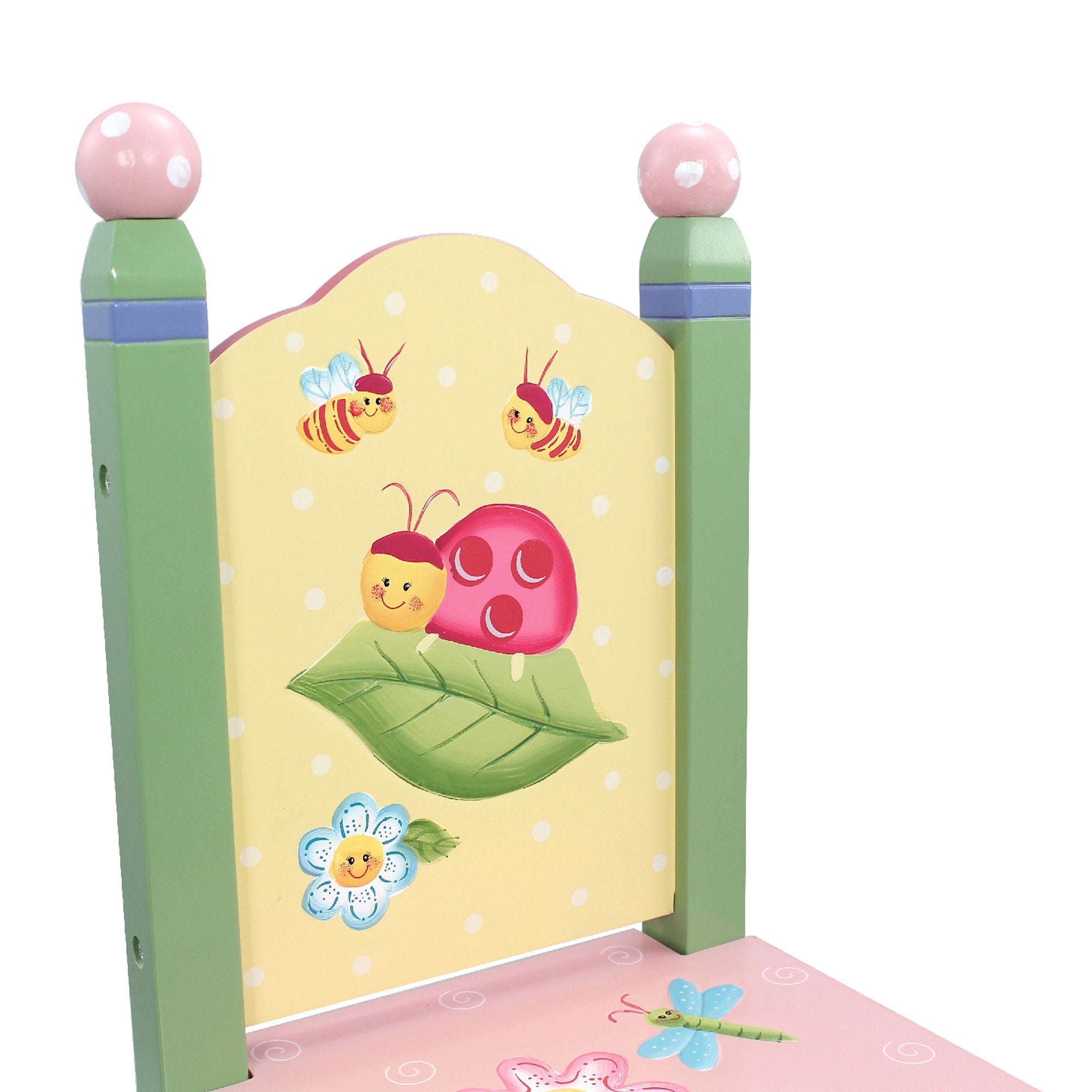 Fantasy Fields Kids Painted Wooden Magic Garden Table with 2 Chairs, Multicolor