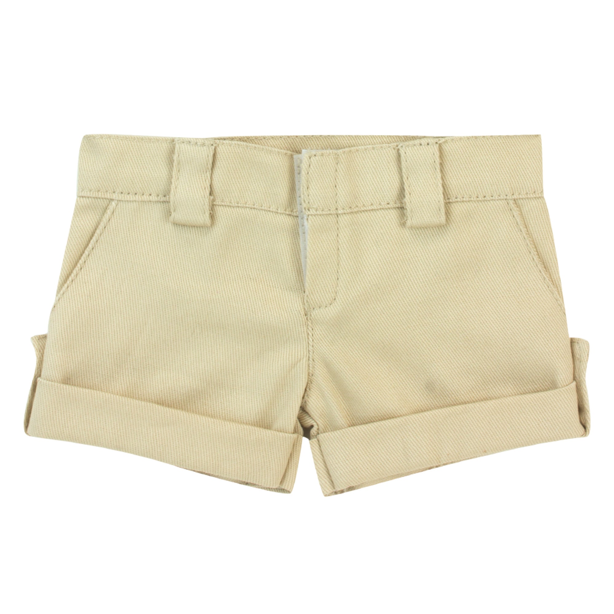Sophia’s Basic Gender-Neutral Mix & Match Cuffed Khaki Shorts for 18” Dolls, Tan