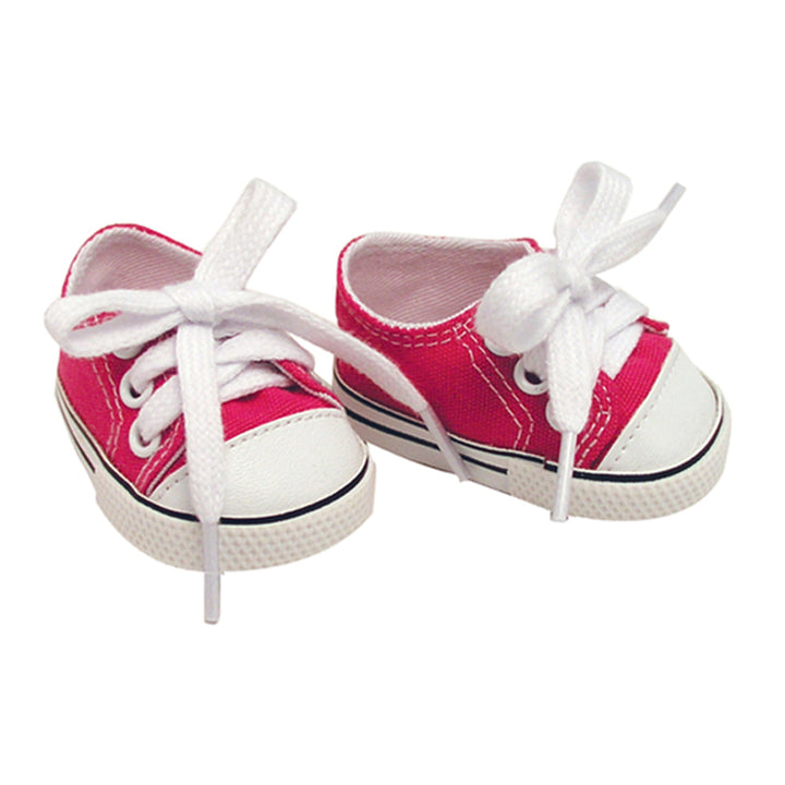 Sophia's - 18" Doll - Set of 3 Canvas Sneakers - Pink, White, and Blue