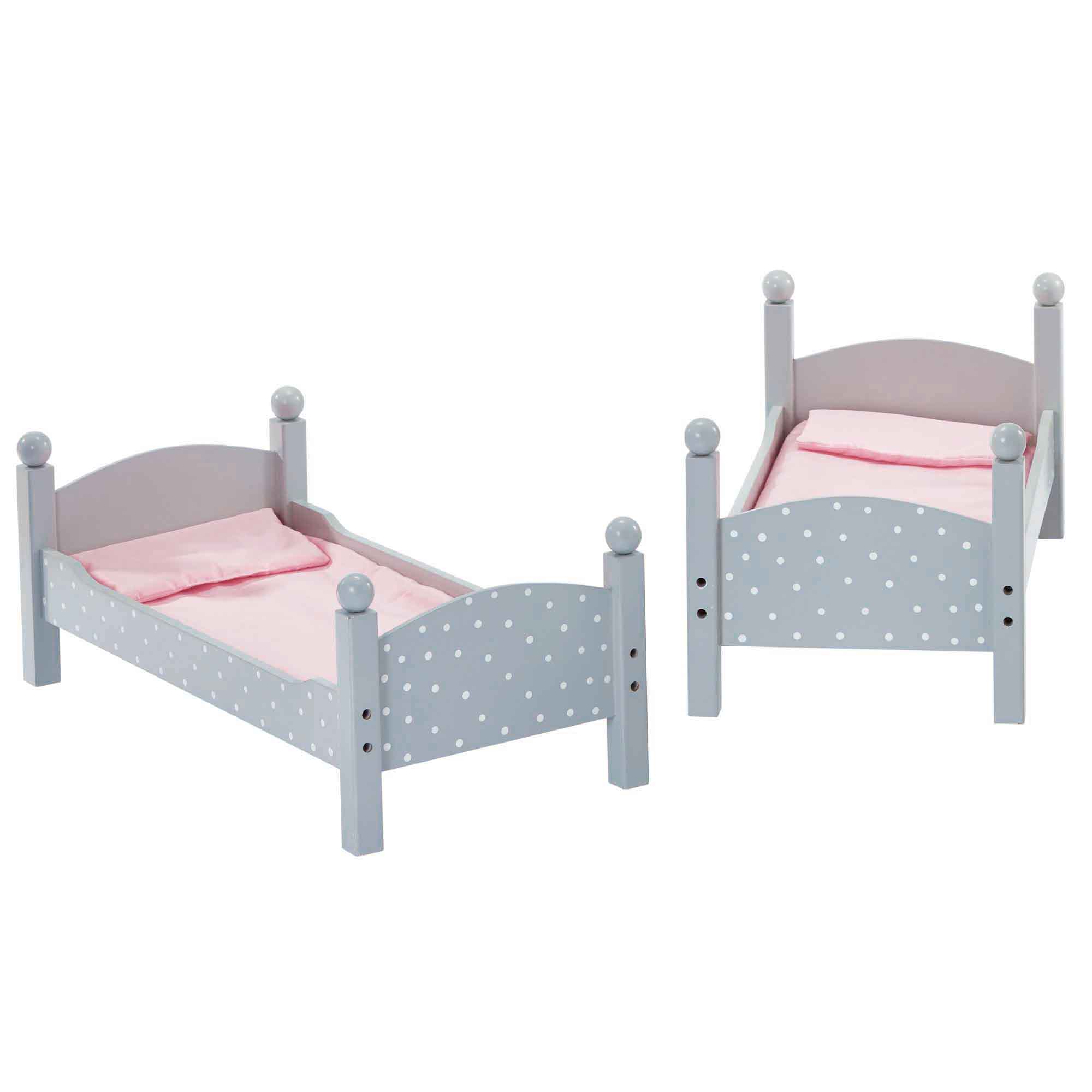 Olivia's Little World Polka Dots Princess Double Bunk Bed for 18" Dolls, Gray