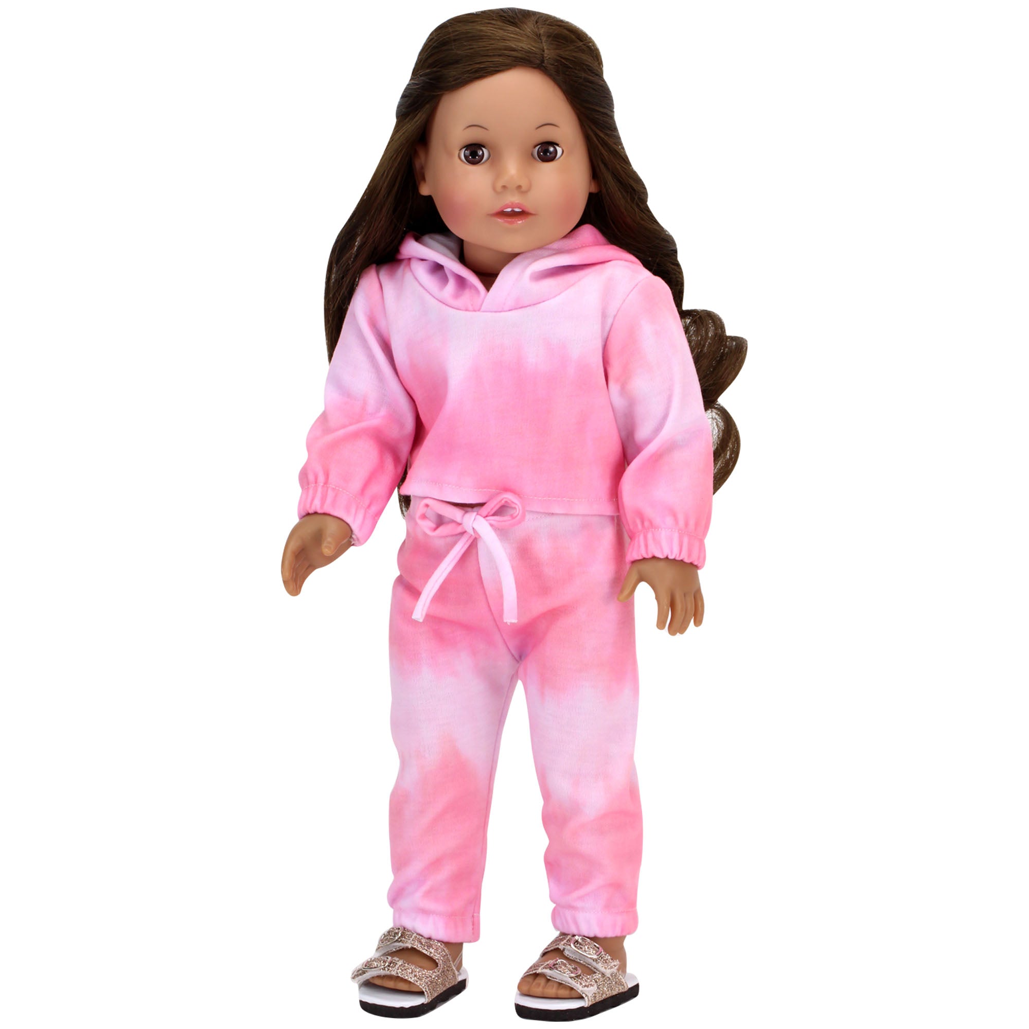 Sophia's - 18" Doll - Pink Tie Dye Hoodie & Sweatpants - Pink
