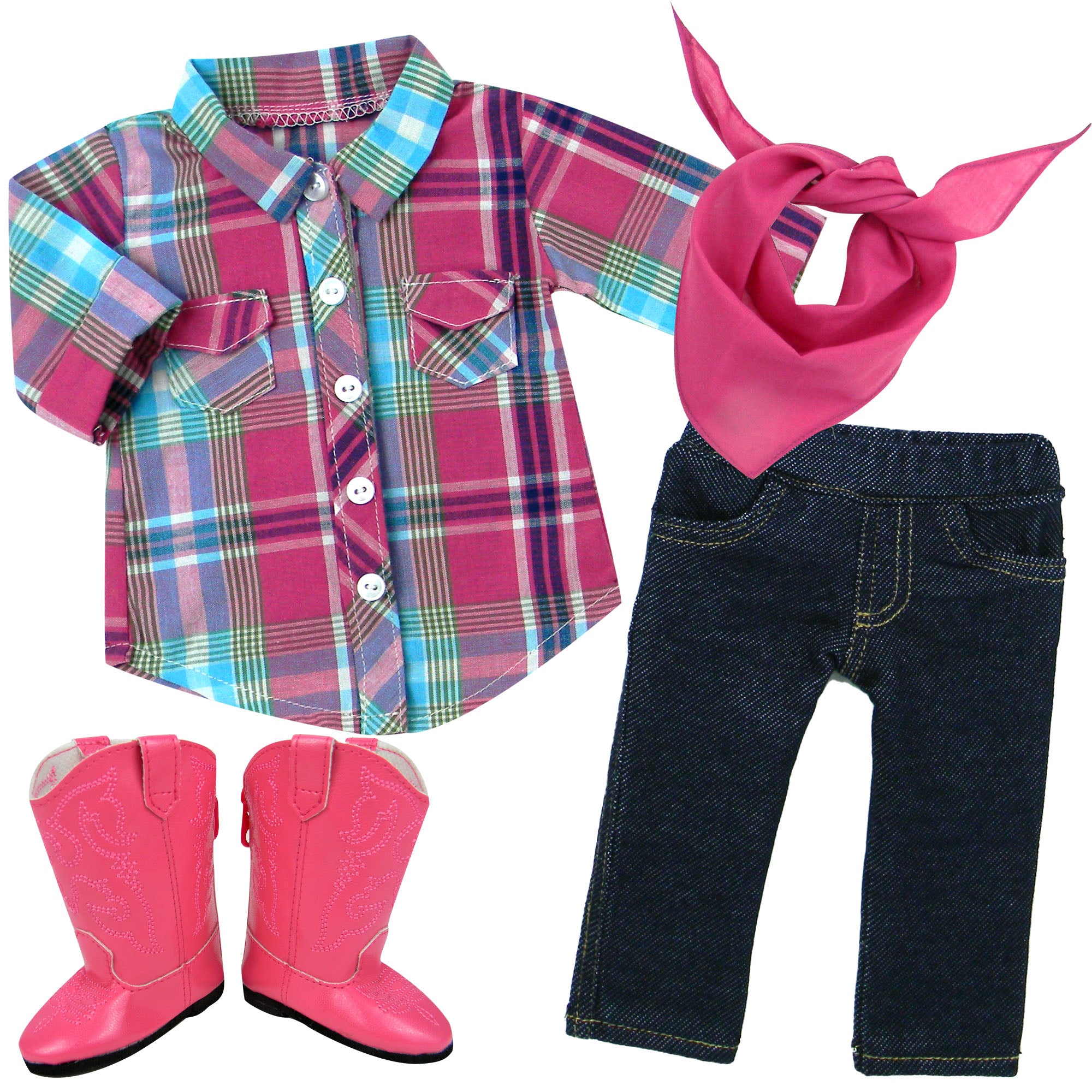Sophia’s Doll Blouse, Jeggings, Bandana, and Boots for 18" Dolls