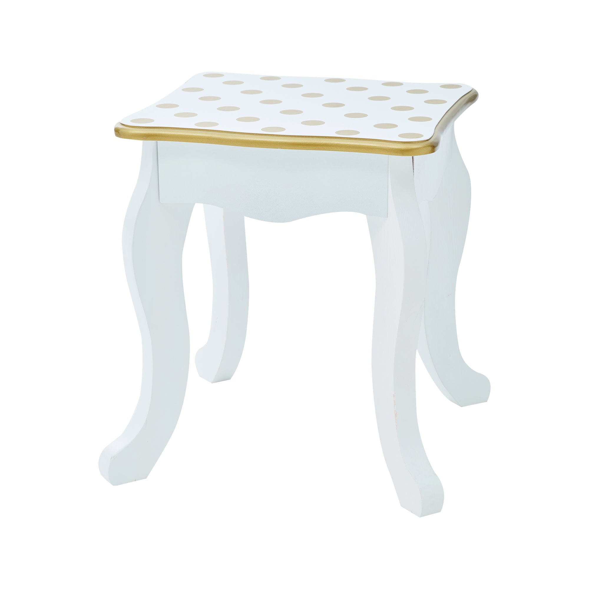 Teamson Kids Gisele Polka Dot Vanity Playset, White / Gold