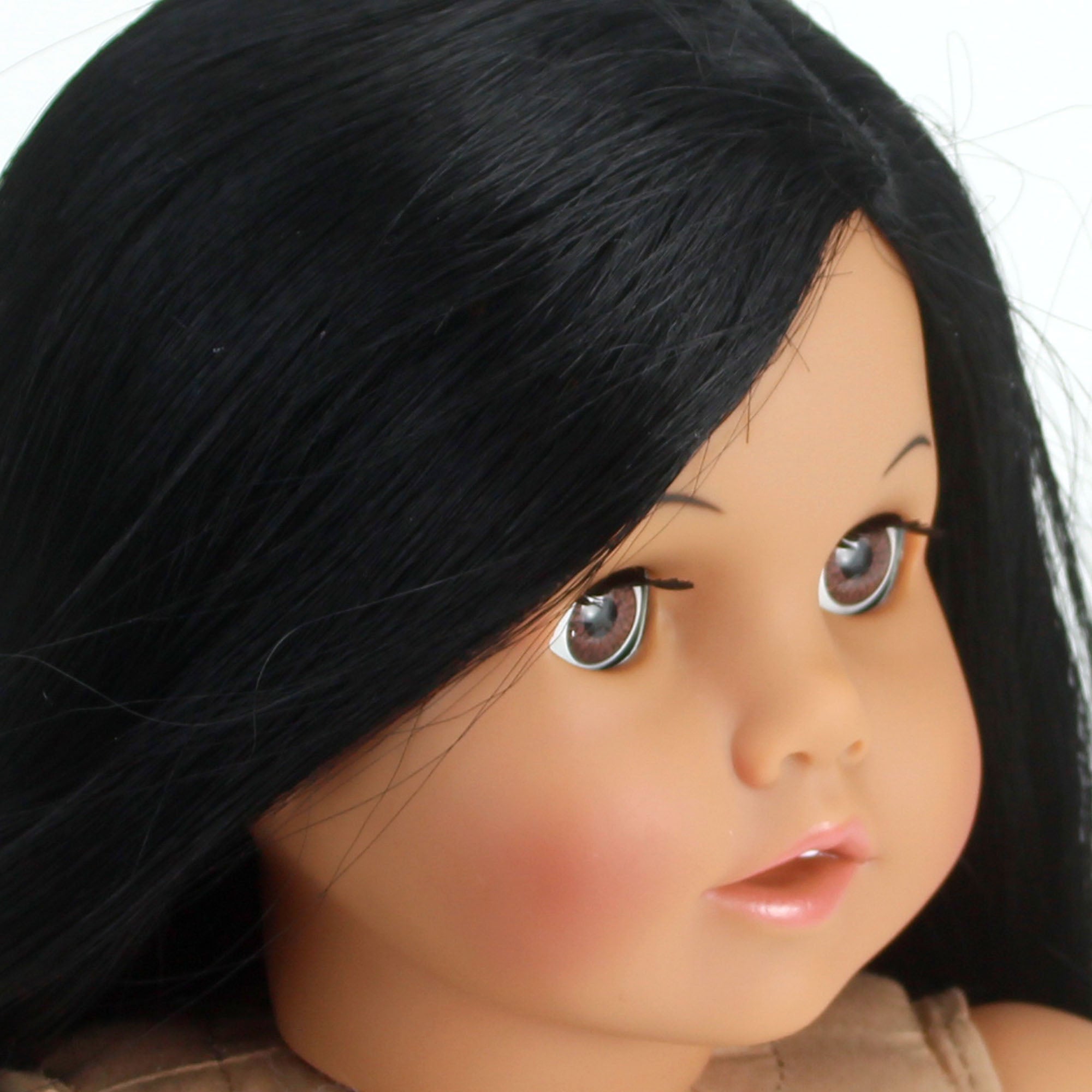 Sophia's Posable 18'' Soft Bodied Vinyl Doll "Julia" with Brown Hair and Brown Eyes in a Display Box, Medium Skin Tone